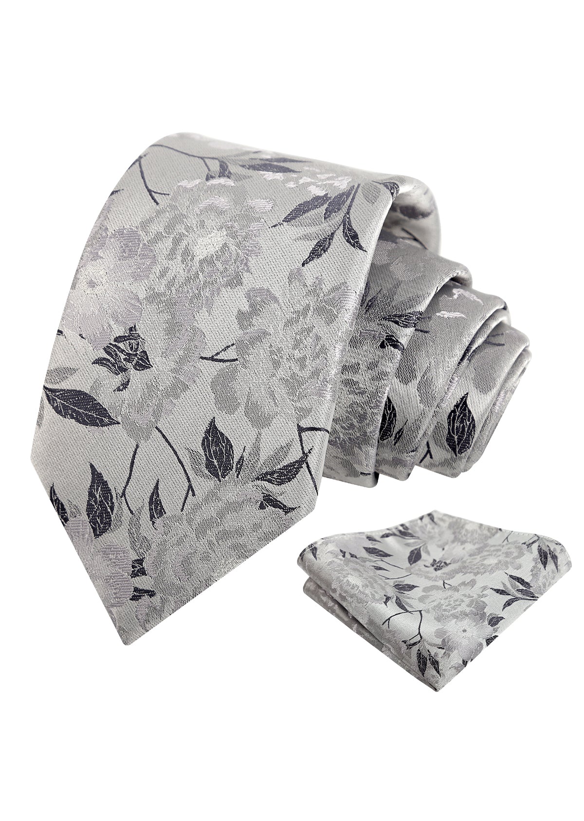 Mens 3.15 Inch Romantic Garden Floral Tie Set for Spring Weddings and Parties-925