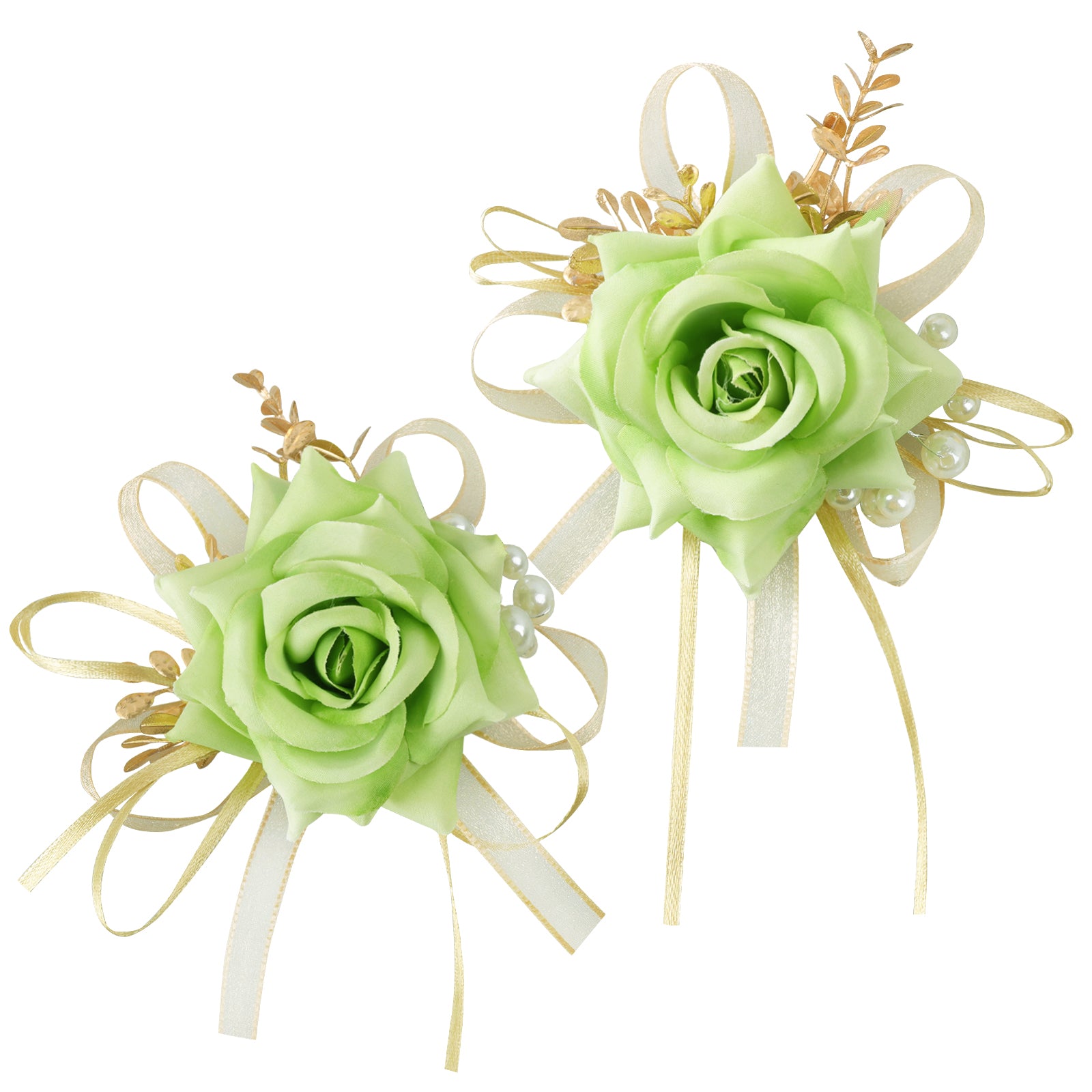 Simple Forest Künstliche Rose Handgelenk Corsage Boutonniere Set