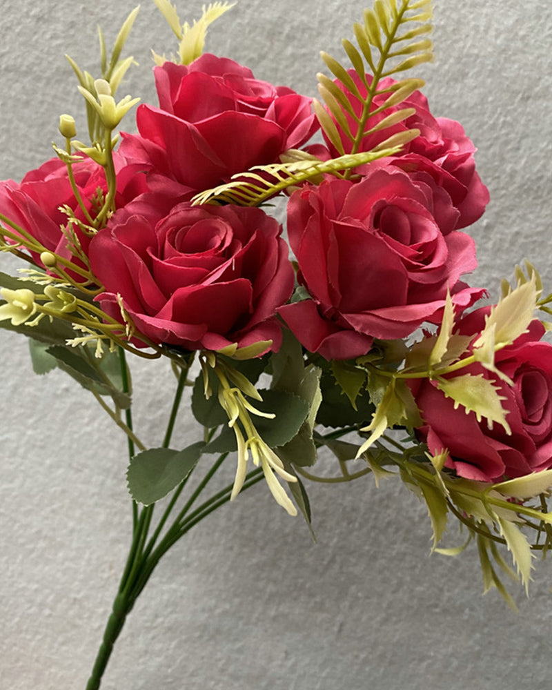 7 Stücke Großhandel Sieben Köpfe Frühling Rosen Blumenarrangements Hochzeit Dekorationen