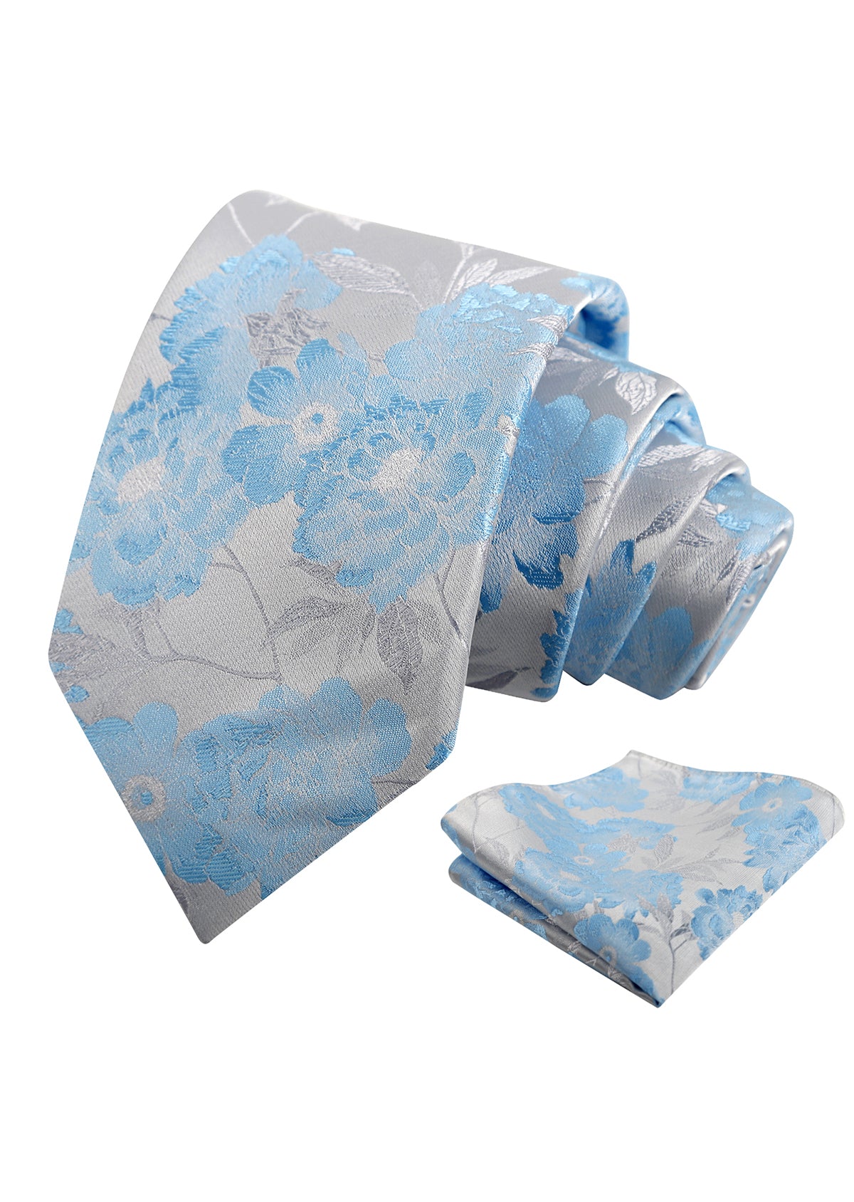 Mens 3.15 Inch Romantic Garden Floral Tie Set for Spring Weddings and Parties-925