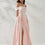 Off-shoulder Back Zipper Floor-length Evening Dress with Pockets