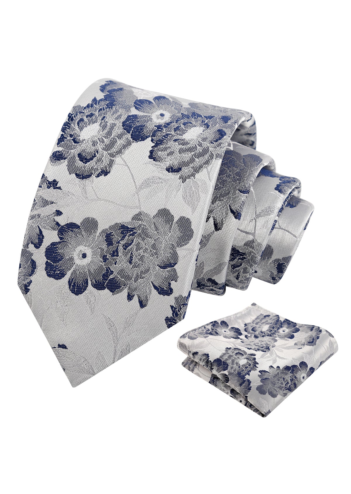 Mens 3.15 Inch Romantic Garden Floral Tie Set for Spring Weddings and Parties-925