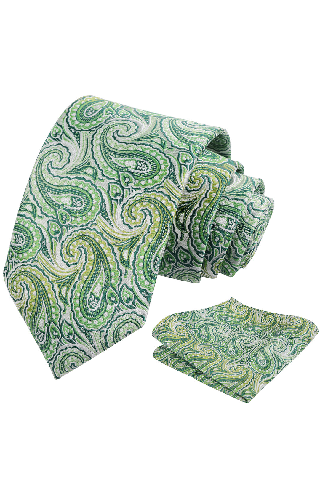 Mens 3.15'' Gradient Paisley Tie Set with Hanky Casual Floral Necktie Set-900