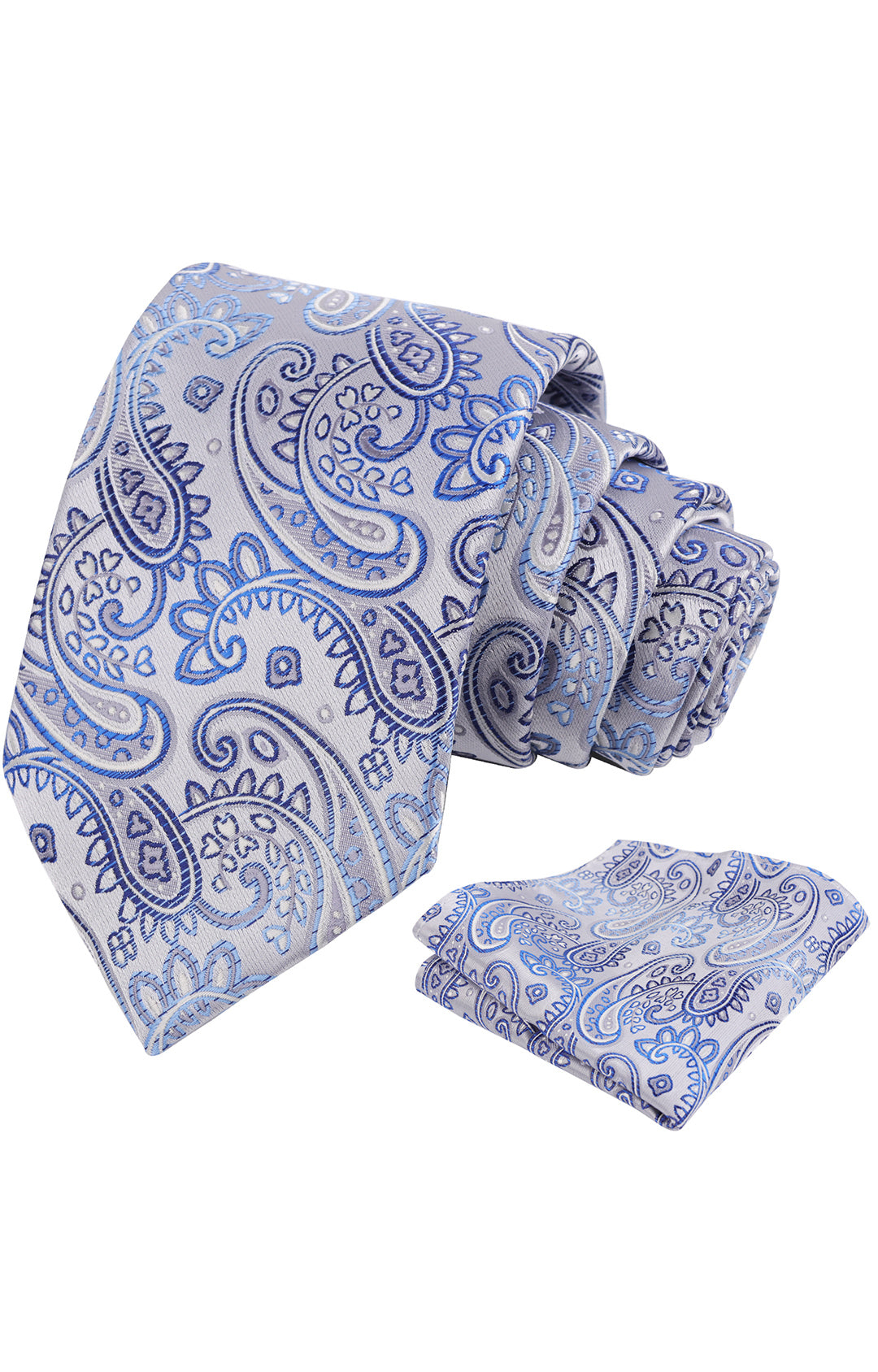 Mens 3.15'' Paisley Tie Set with Hanky Casual Floral Necktie Set-901