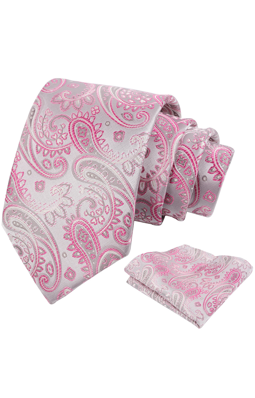 Mens 3.15'' Paisley Tie Set with Hanky Casual Floral Necktie Set-901