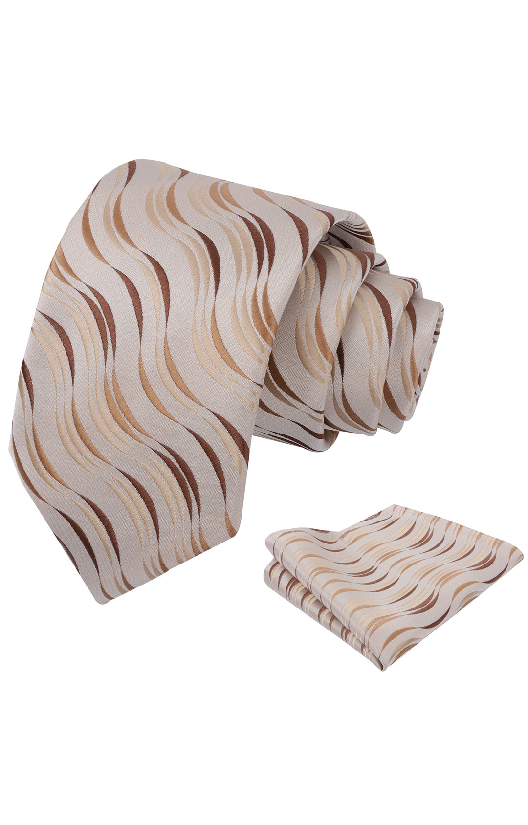 Mens 3.15'' Gradient Ripple Pattern Tie Set with Pocket Square Casual Color Tie Set-904