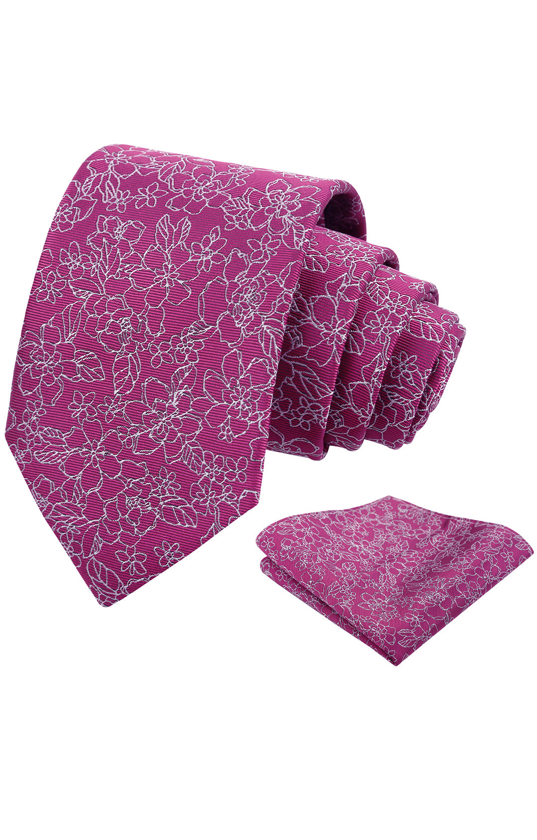 Mens 3.15inch Printed Floral Tie Set Solid Color Wedding Party Casual Flower Necktie Pocket Square Set-914