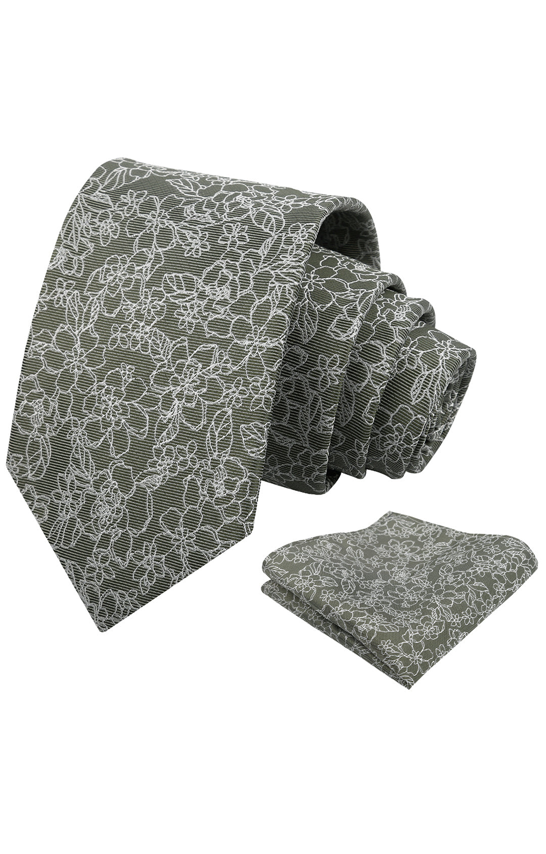 Mens 3.15inch Printed Floral Tie Set Solid Color Wedding Party Casual Flower Necktie Pocket Square Set-914