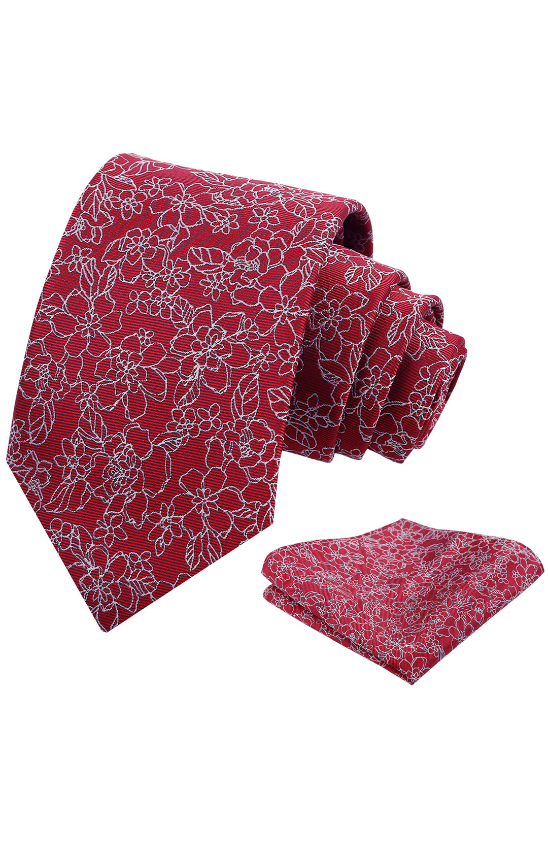 Mens 3.15inch Printed Floral Tie Set Solid Color Wedding Party Casual Flower Necktie Pocket Square Set-914