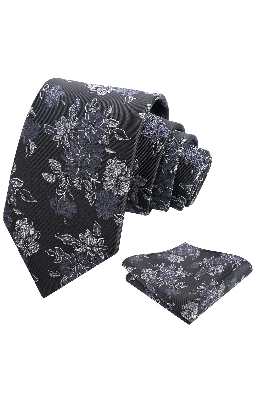 Mens 3.15inch Retro Floral Necktie and Hanky Vintage Wedding Tie and Pocket Square Set-915