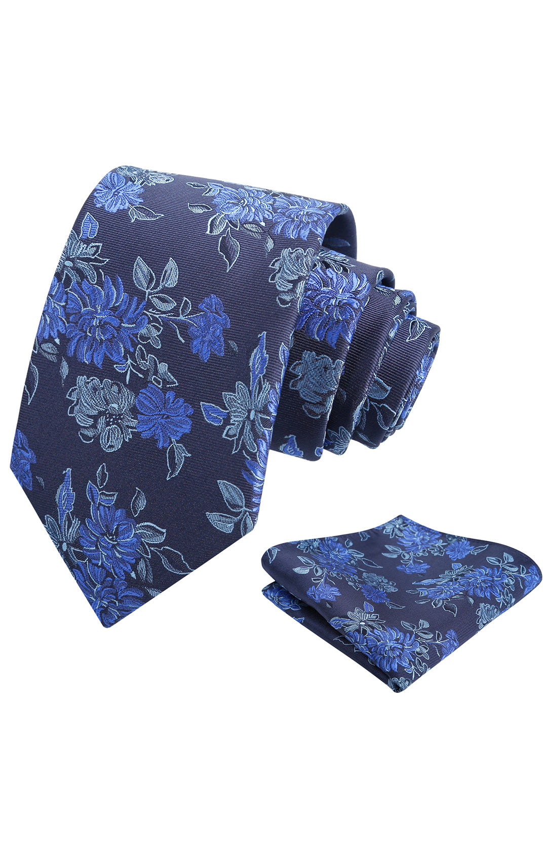 Mens 3.15inch Retro Floral Necktie and Hanky Vintage Wedding Tie and Pocket Square Set-915