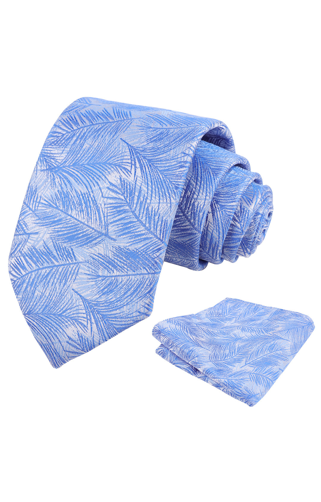 Mens 3.15'' Leaves Pattern Tie and Hanky Elegant Romantic Wedding Party Necktie Set-916