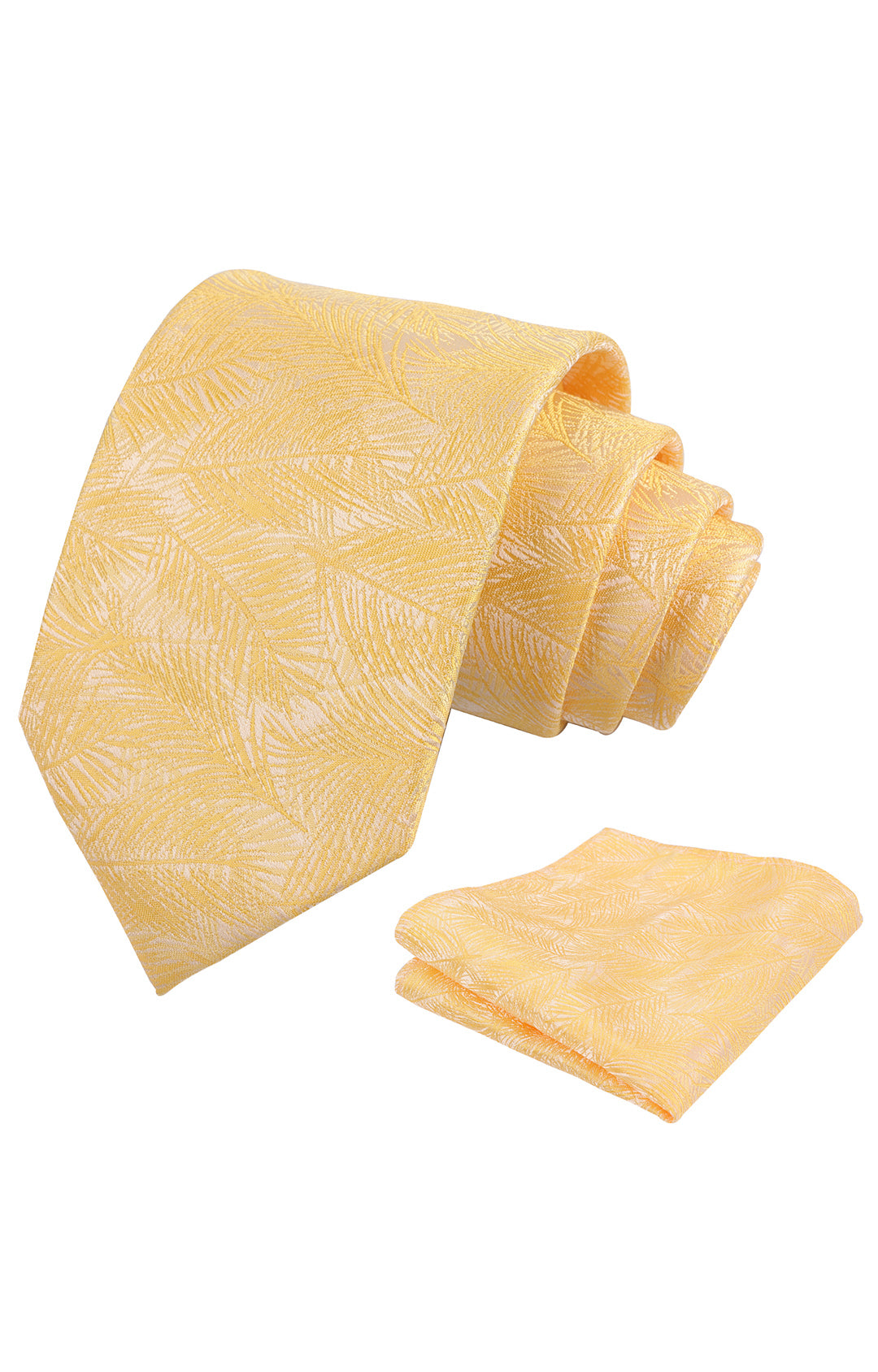 Mens 3.15'' Leaves Pattern Tie and Hanky Elegant Romantic Wedding Party Necktie Set-916