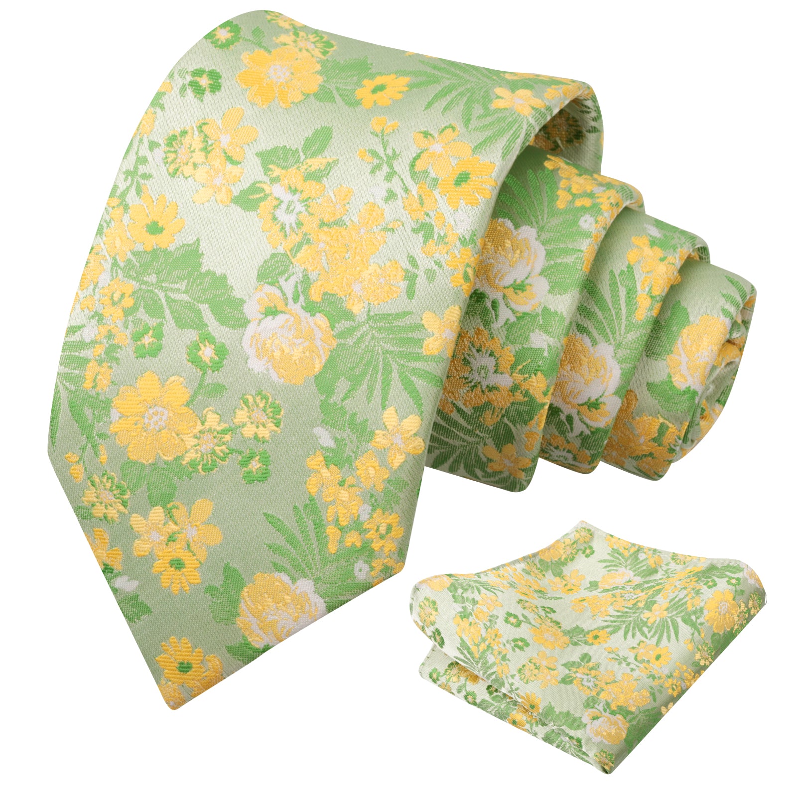 Mens 3.15 Inch Fresh Elegant Floral Tie Set Modern Necktie-923