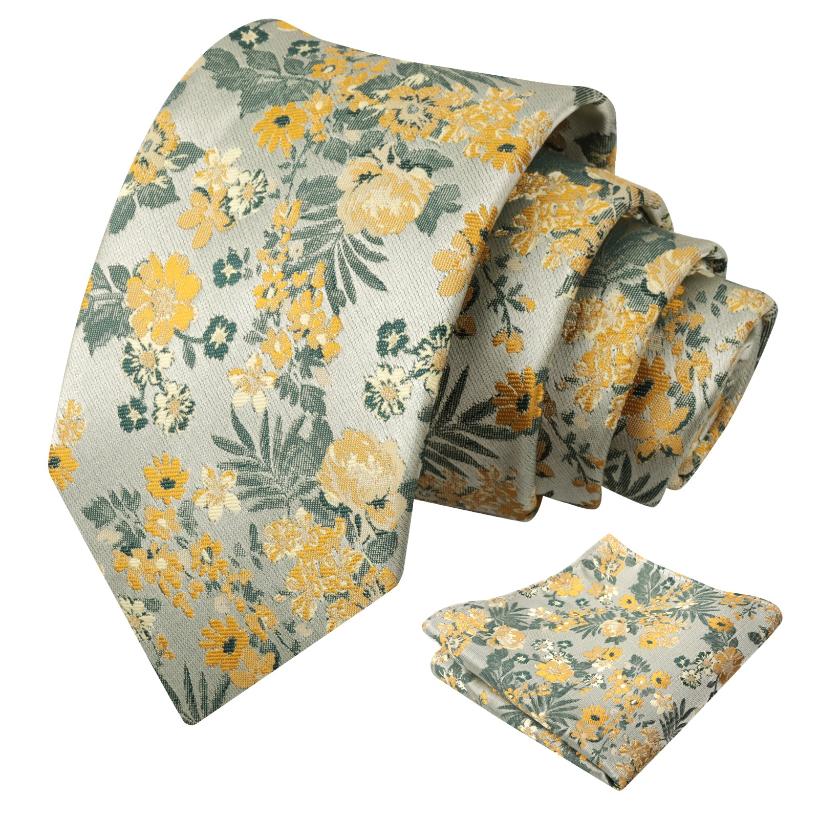 Mens 3.15 Inch Fresh Elegant Floral Tie Set Modern Necktie-923