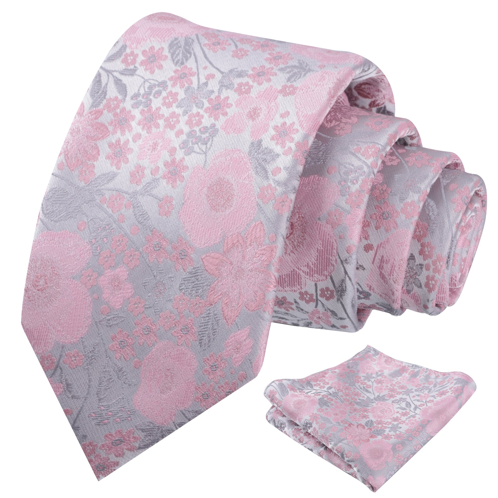 Mens 3.15 Inch Small Floral Ditsy Print Design Tie Pocket Square Set-926