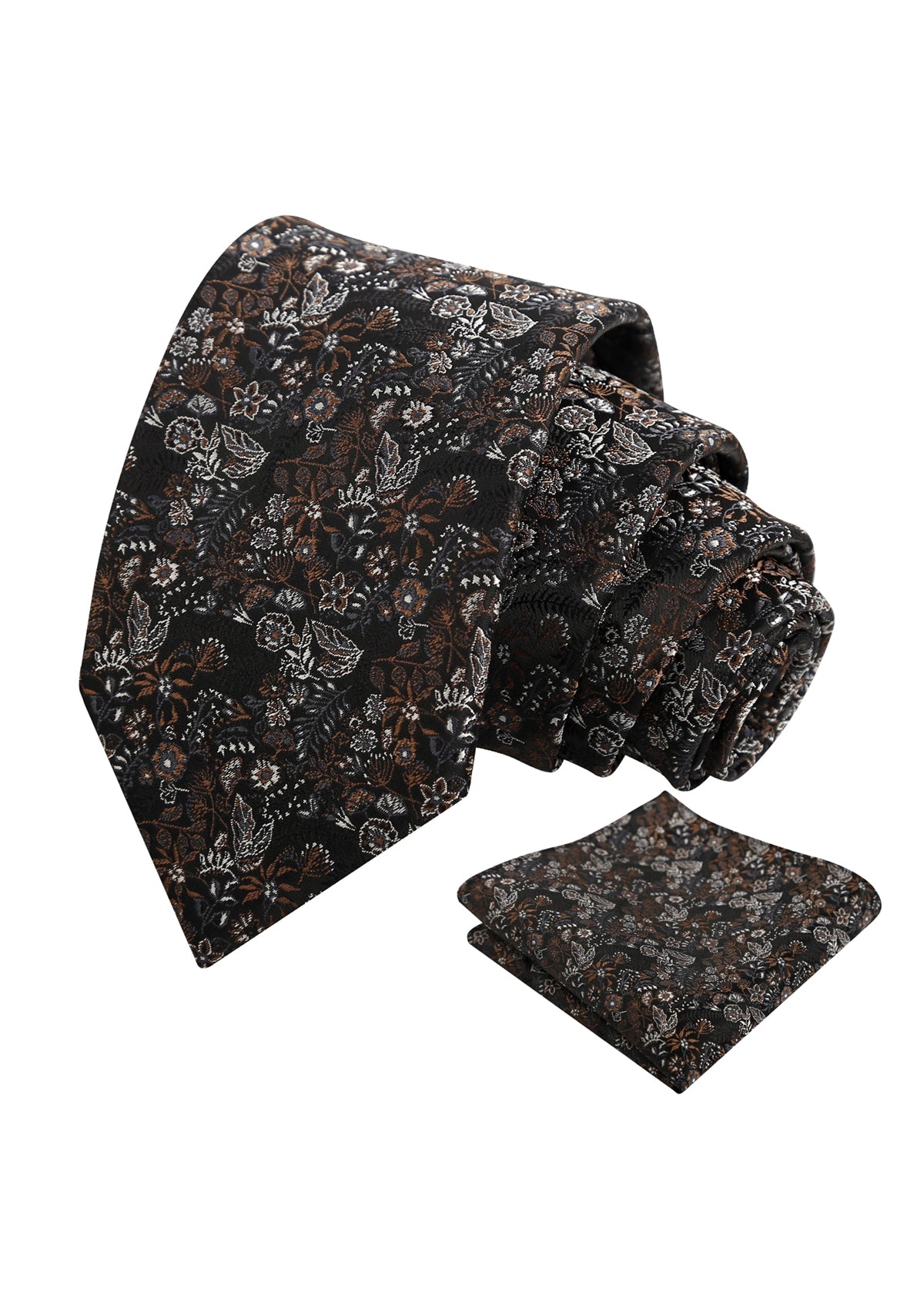 Mens Fresh Ditsy Floral Tie Set with Pocket Square for Spring Events-930