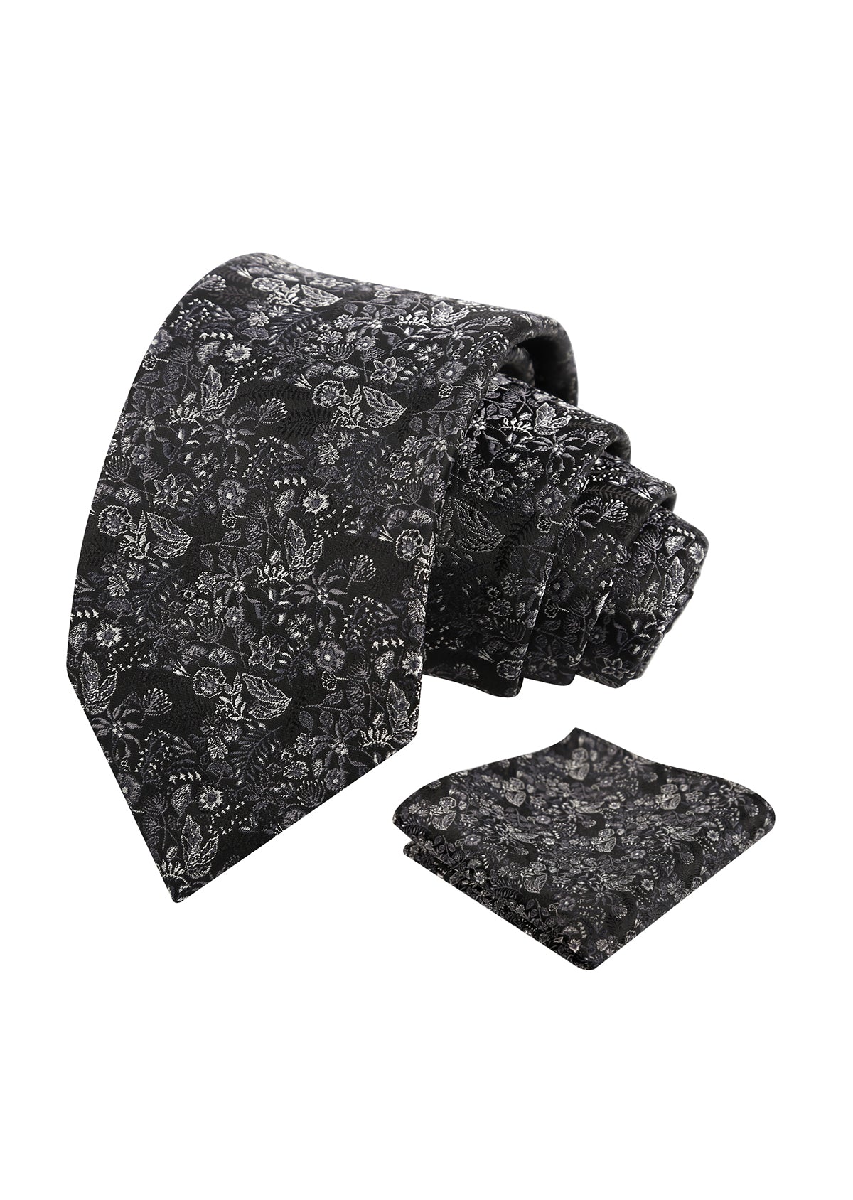 Mens Fresh Ditsy Floral Tie Set with Pocket Square for Spring Events-930