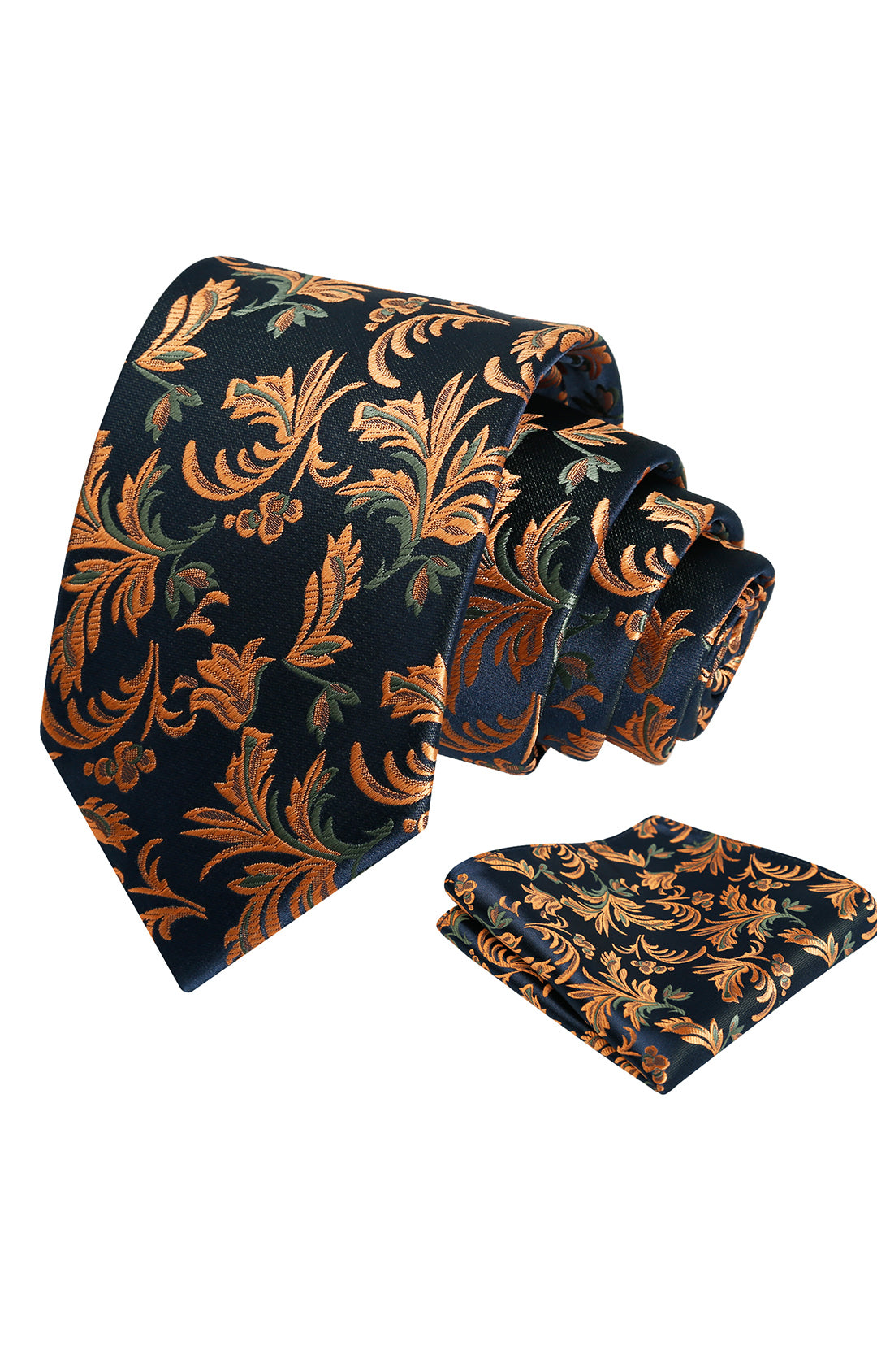 Alizeal Mens 3.15in Paisley Tie Set with Pocket Square Casual Floral Necktie Set-995
