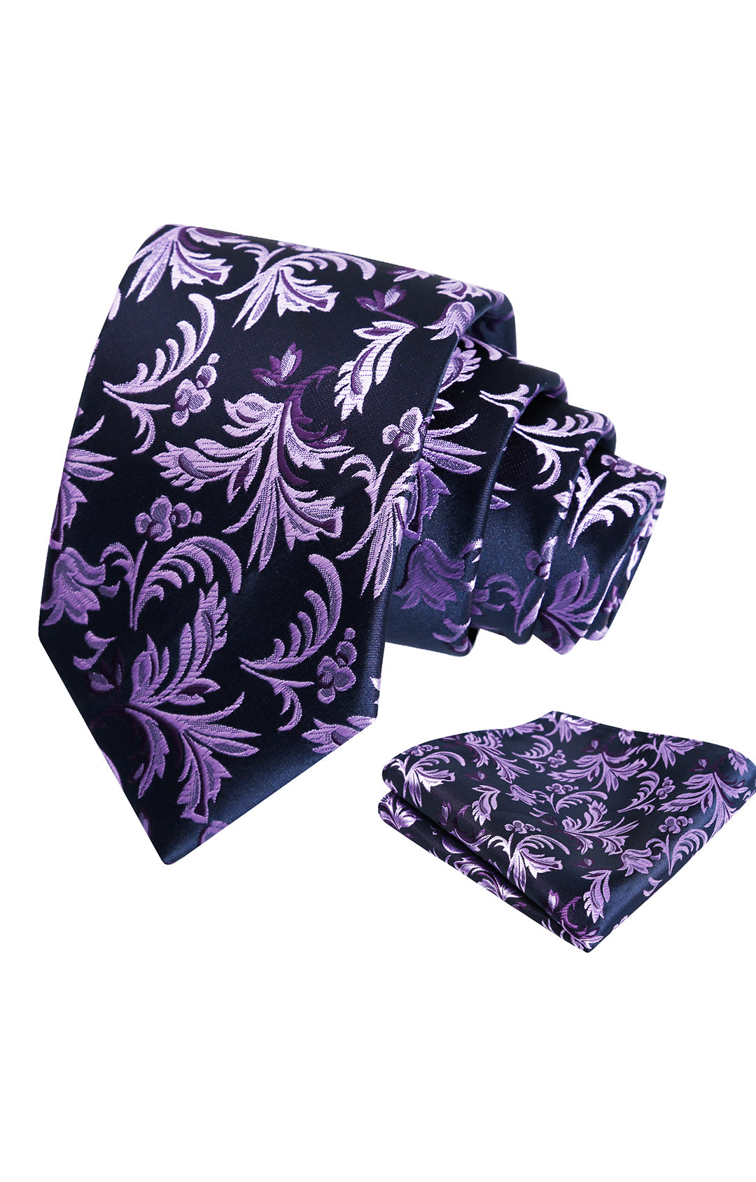 Alizeal Mens 3.15in Paisley Tie Set with Pocket Square Casual Floral Necktie Set-995
