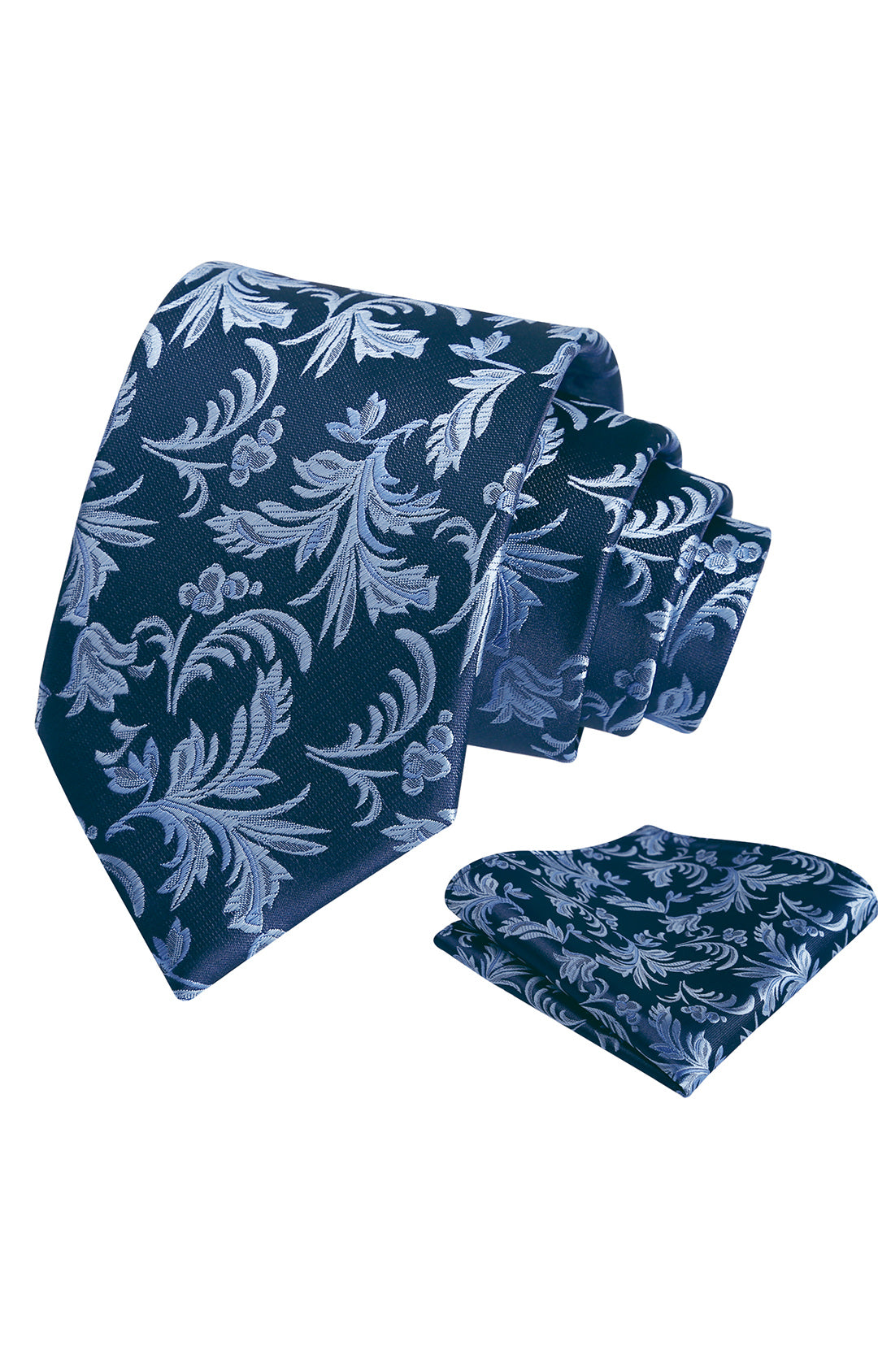 Alizeal Mens 3.15in Paisley Tie Set with Pocket Square Casual Floral Necktie Set-995