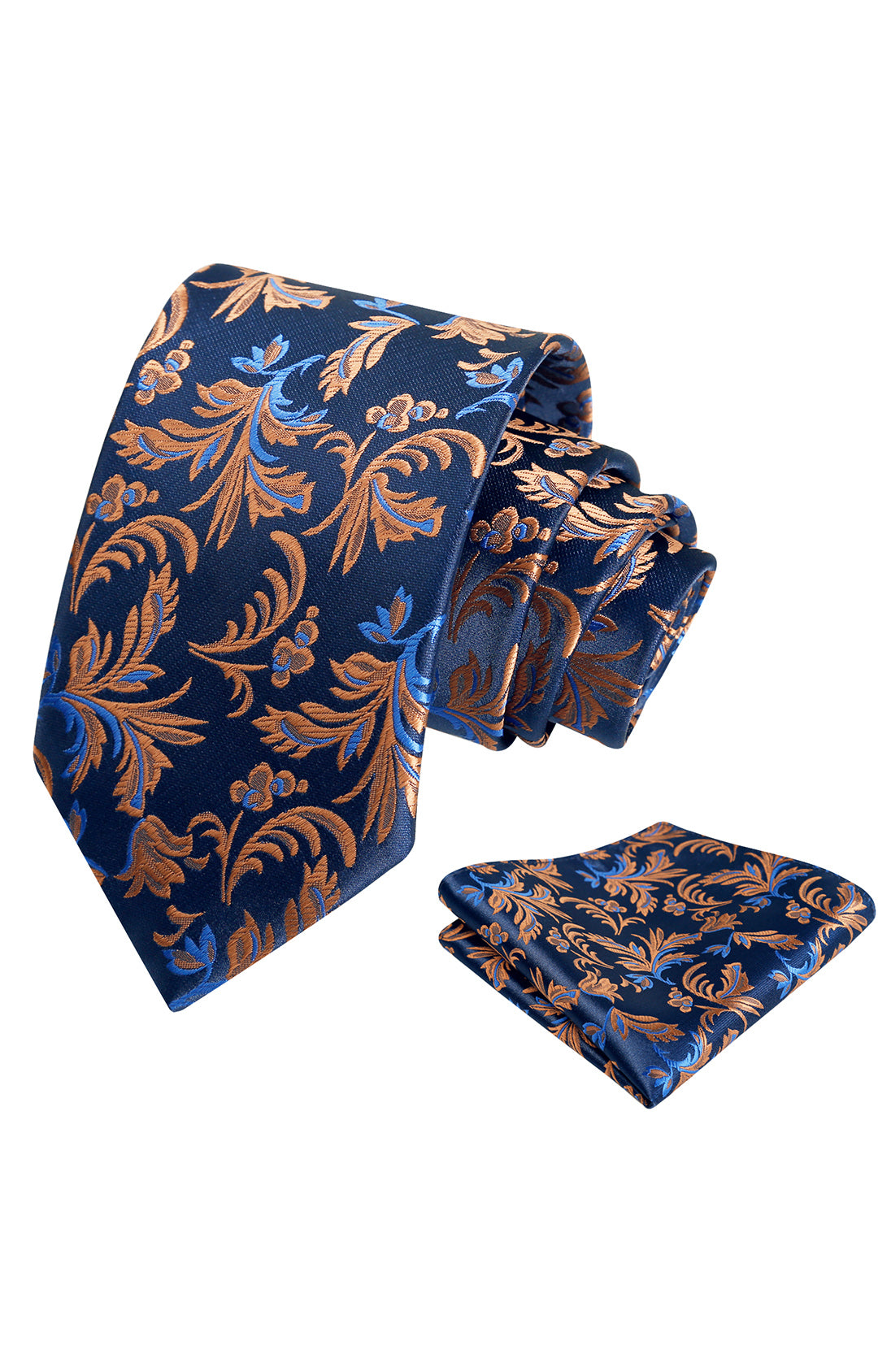 Alizeal Mens 3.15in Paisley Tie Set with Pocket Square Casual Floral Necktie Set-995