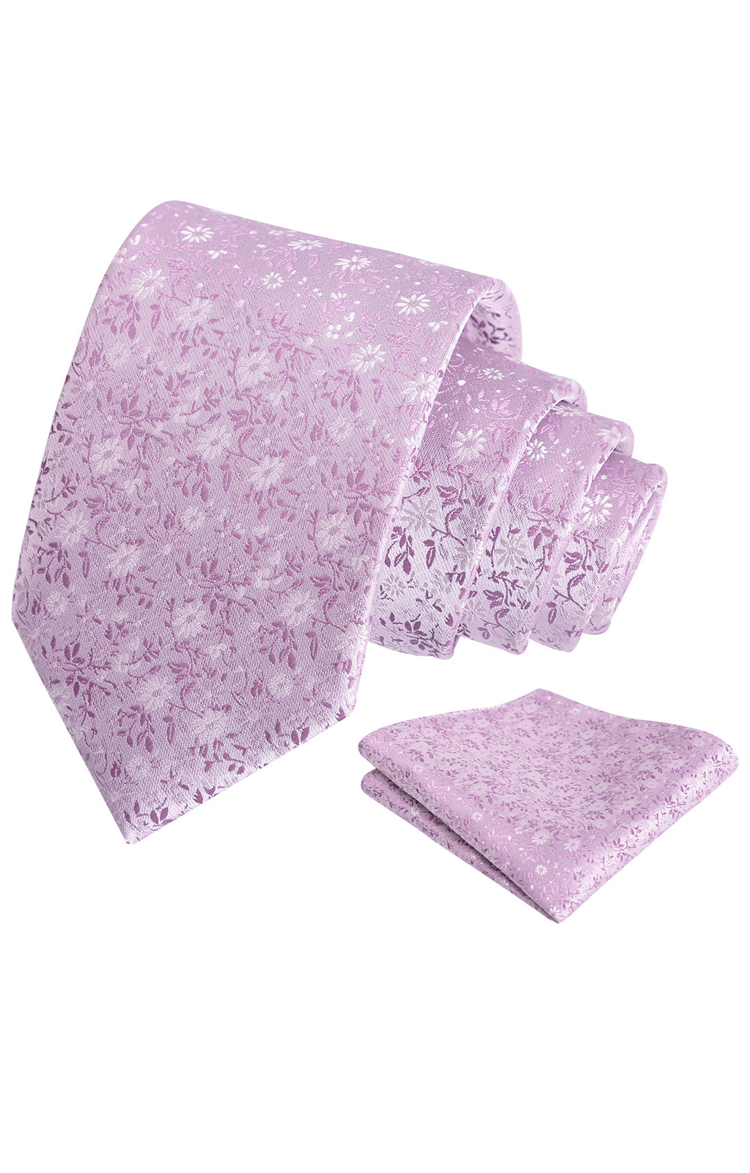 Alizeal Mens 3.15inch Multicolor Necktie with Floral Pattern Pocket Square-996