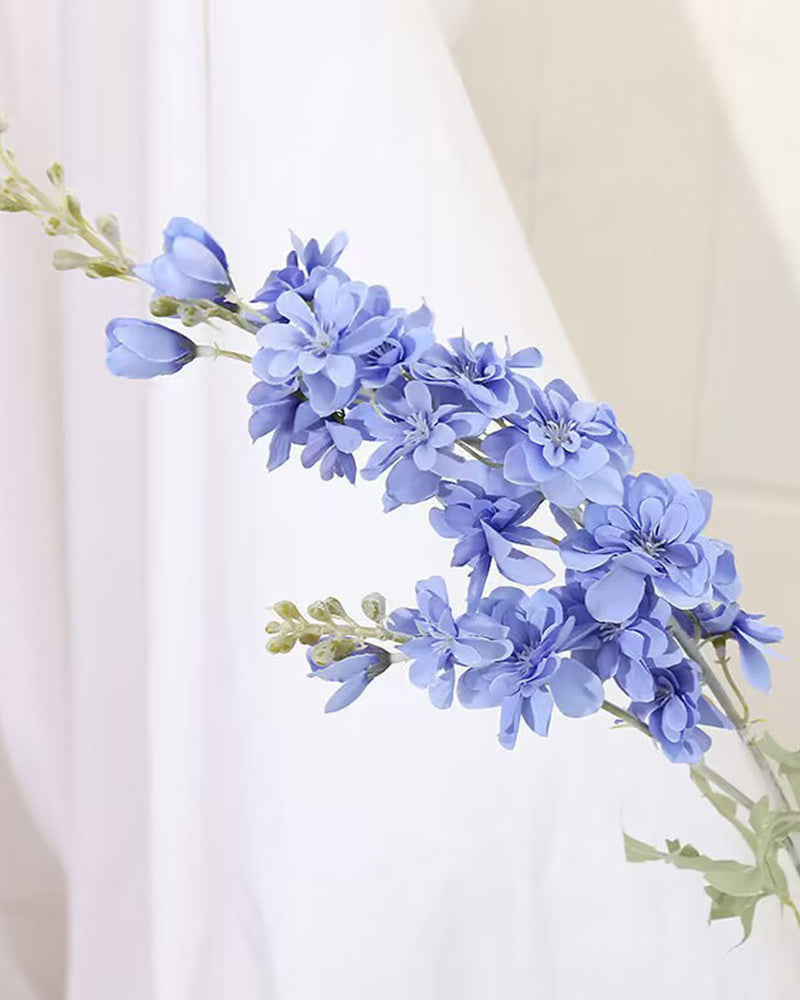 7Pcs Delphinium Künstliche Blume Zimmer Hochzeit Bouquet Dekoration