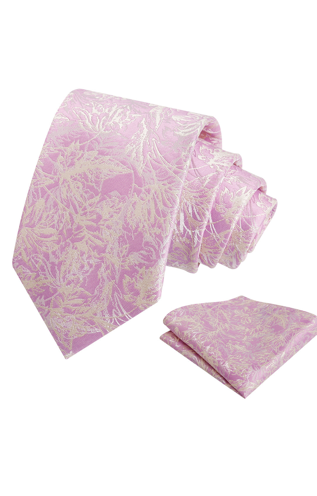 Alizeal Mens 3.15inch Colorful Tie with Botanical Print Pocket Square-997