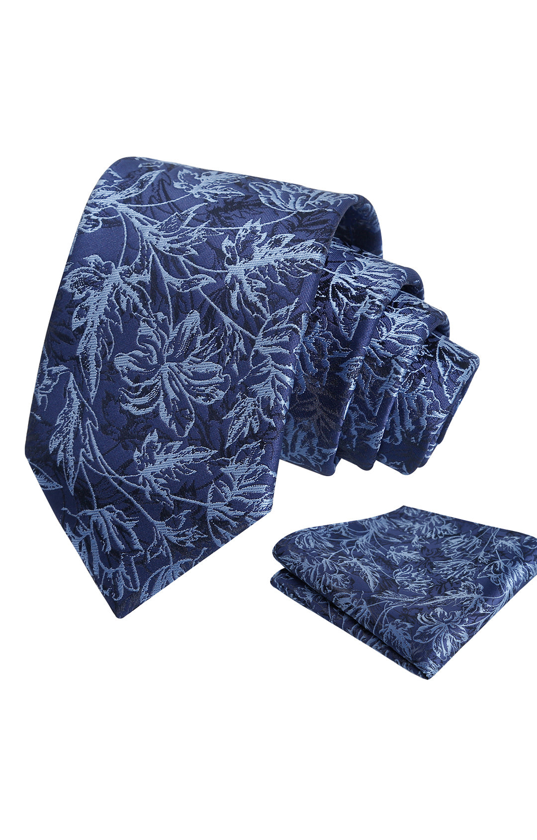 Alizeal Mens 3.15inch Colorful Tie with Botanical Print Pocket Square-997