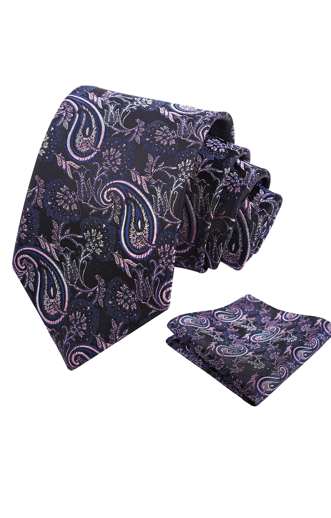 Alizeal Paisley Mens 3.15'' Gradient Tie and Pocket Square Set-999