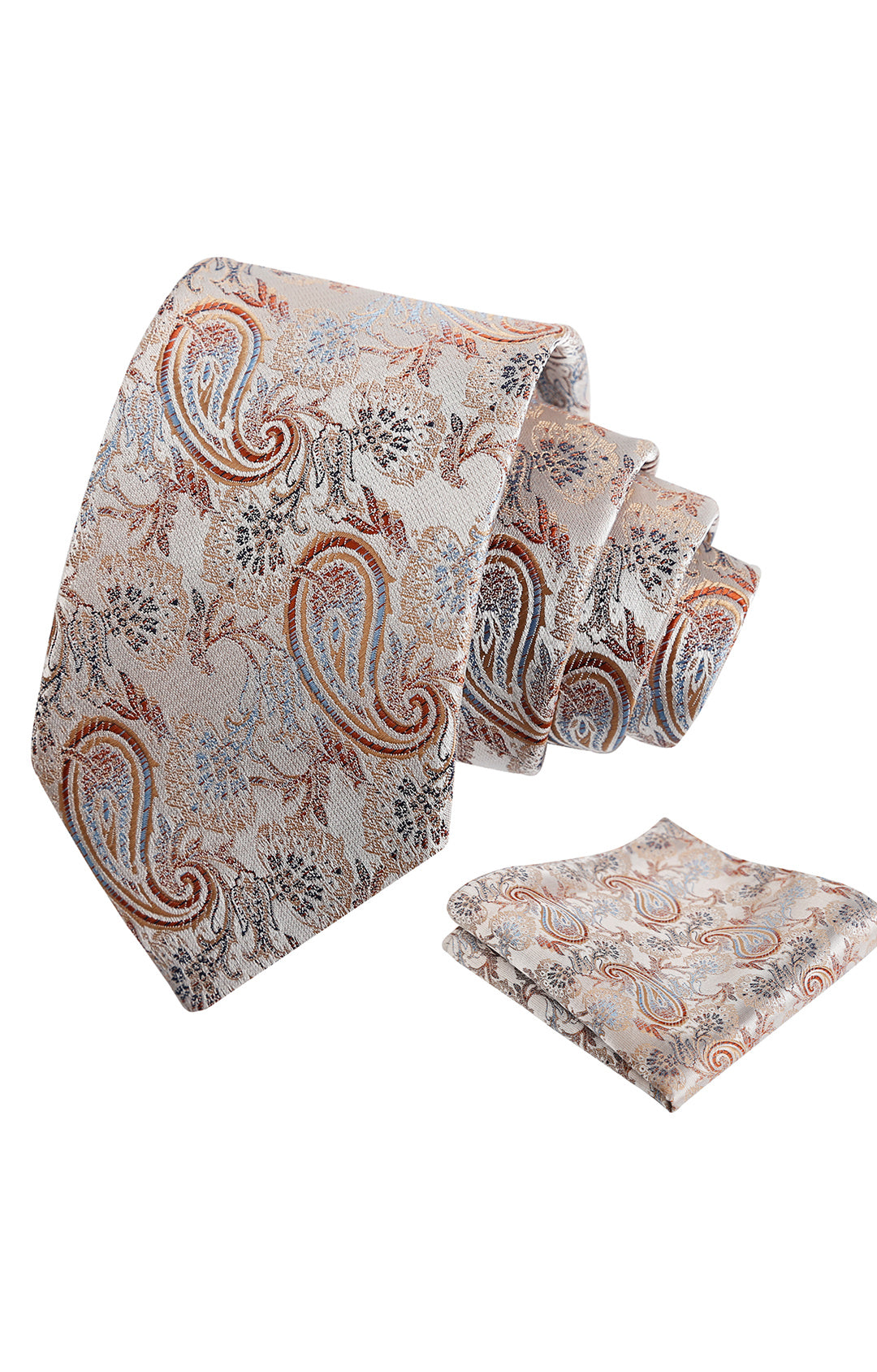 Alizeal Paisley Mens 3.15'' Gradient Tie and Pocket Square Set-999