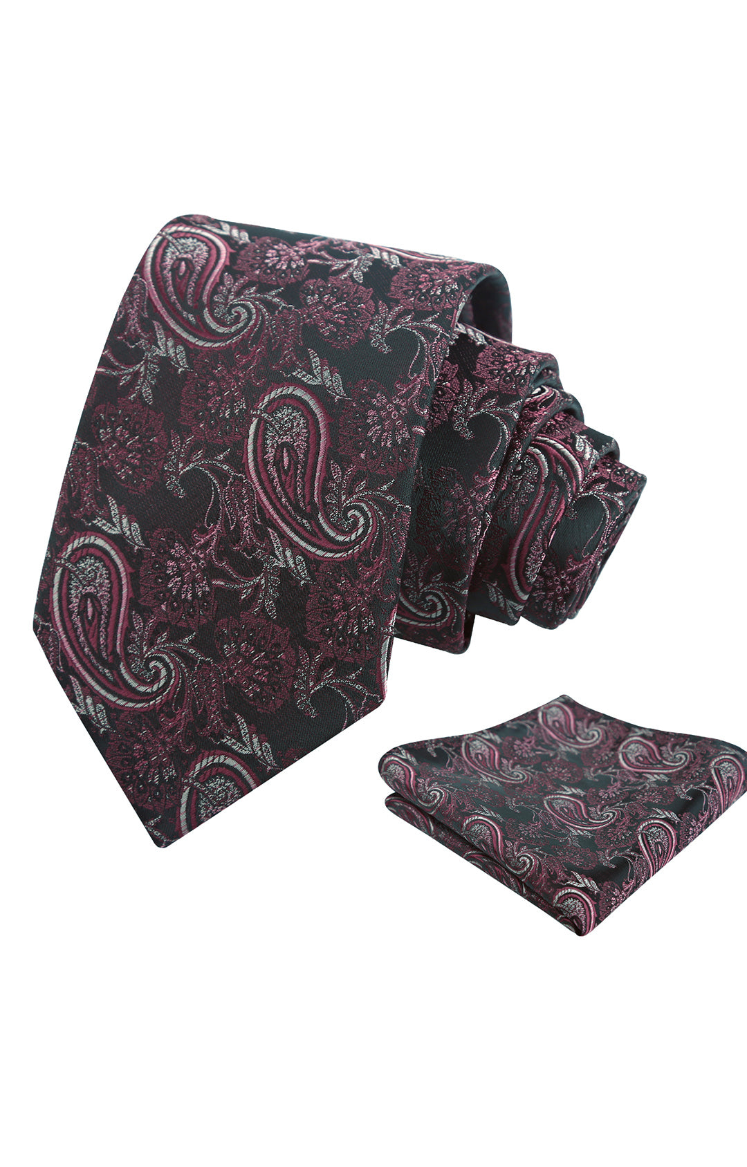 Alizeal Paisley Mens 3.15'' Gradient Tie and Pocket Square Set-999