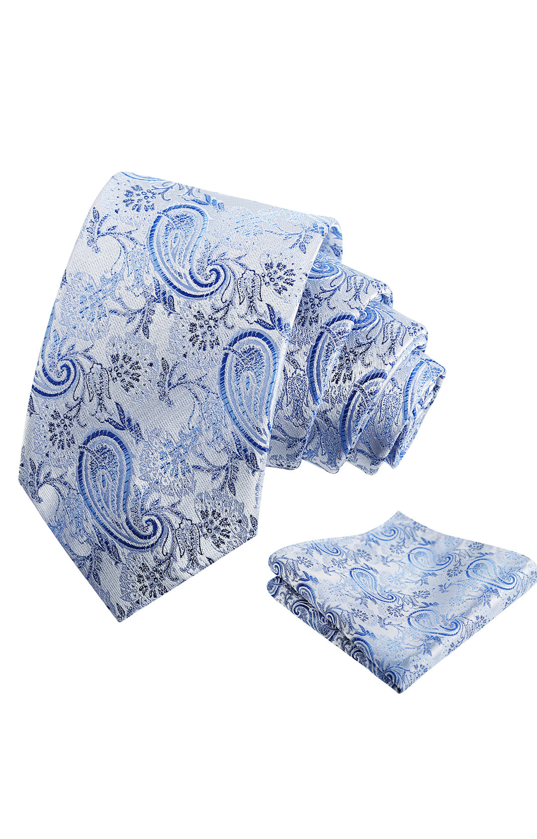 Alizeal Paisley Mens 3.15'' Gradient Tie and Pocket Square Set-999