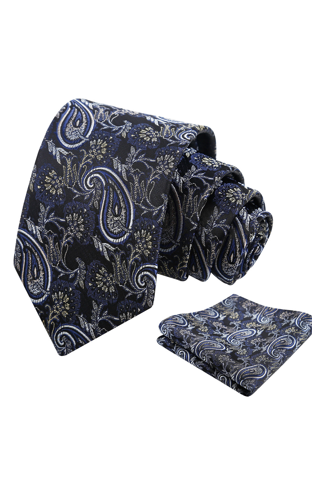 Alizeal Paisley Mens 3.15'' Gradient Tie and Pocket Square Set-999