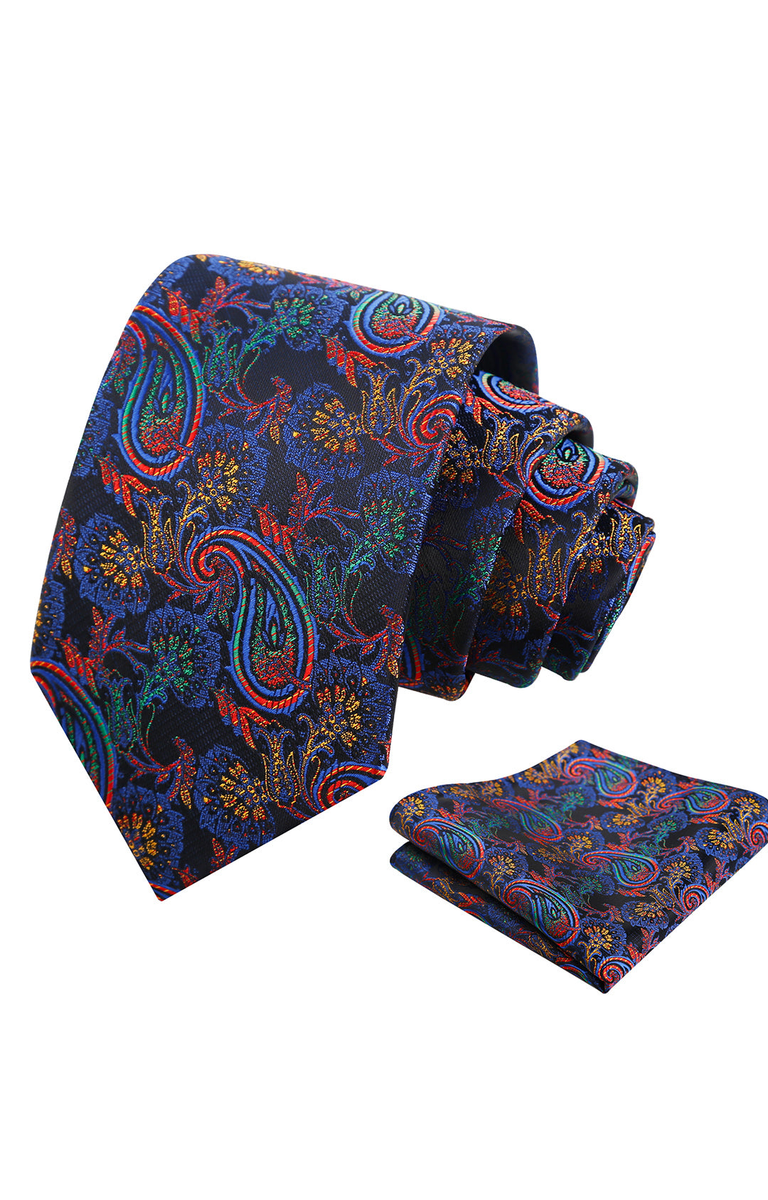 Alizeal Paisley Mens 3.15'' Gradient Tie and Pocket Square Set-999