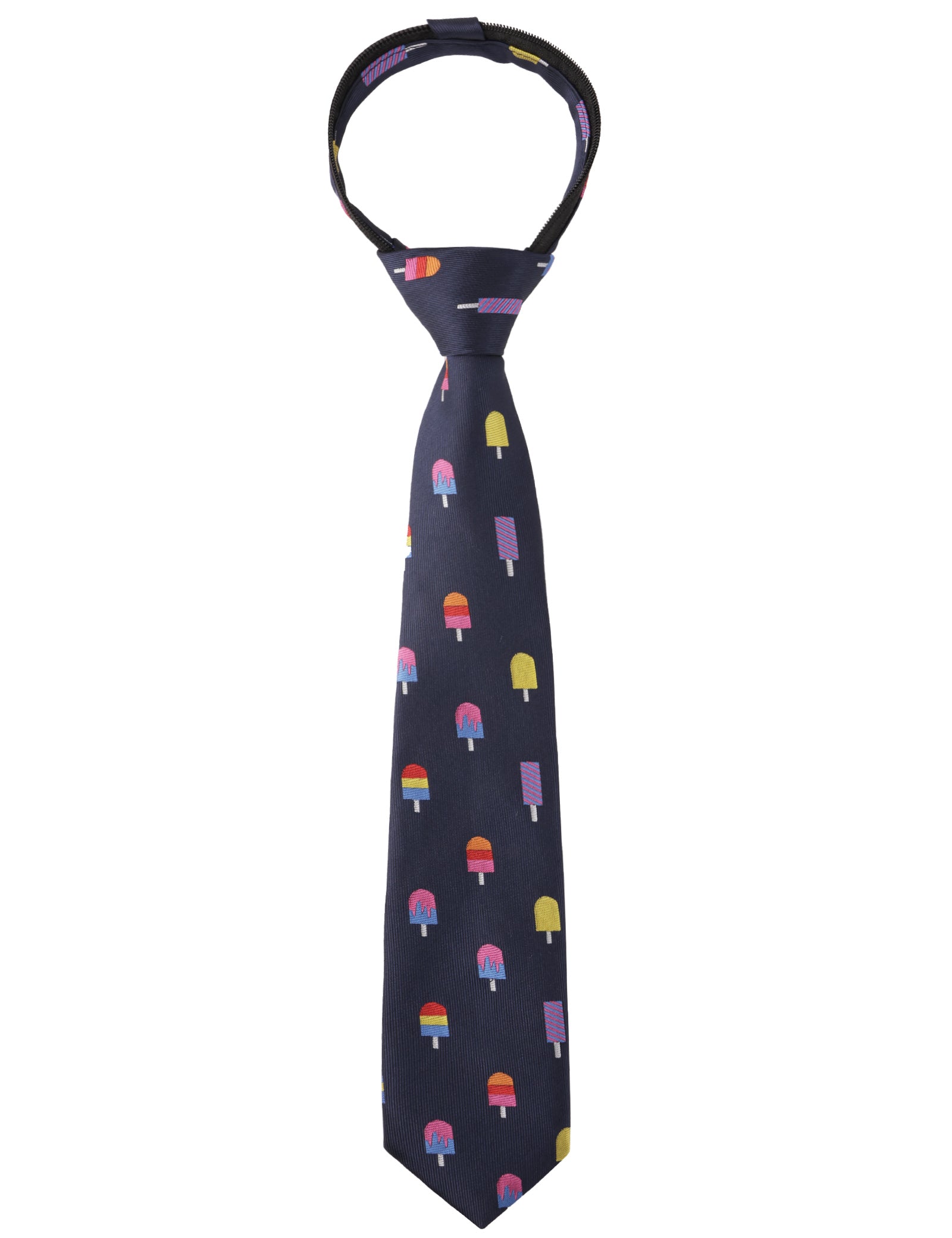 Toddler Printed Fun Novelty Woven Stripe Solid Neckties for Kids-068