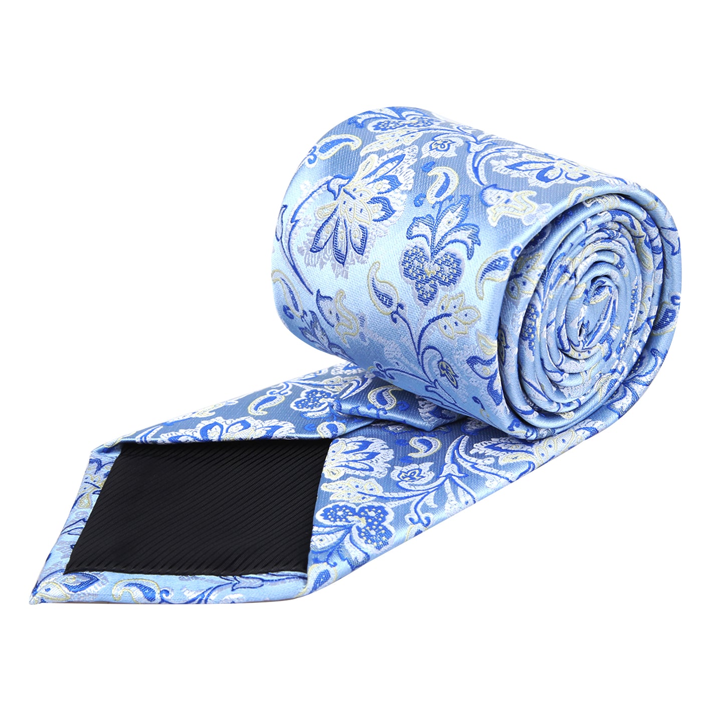 Men's Floral Pattern Tie and Handkerchief Set, 185