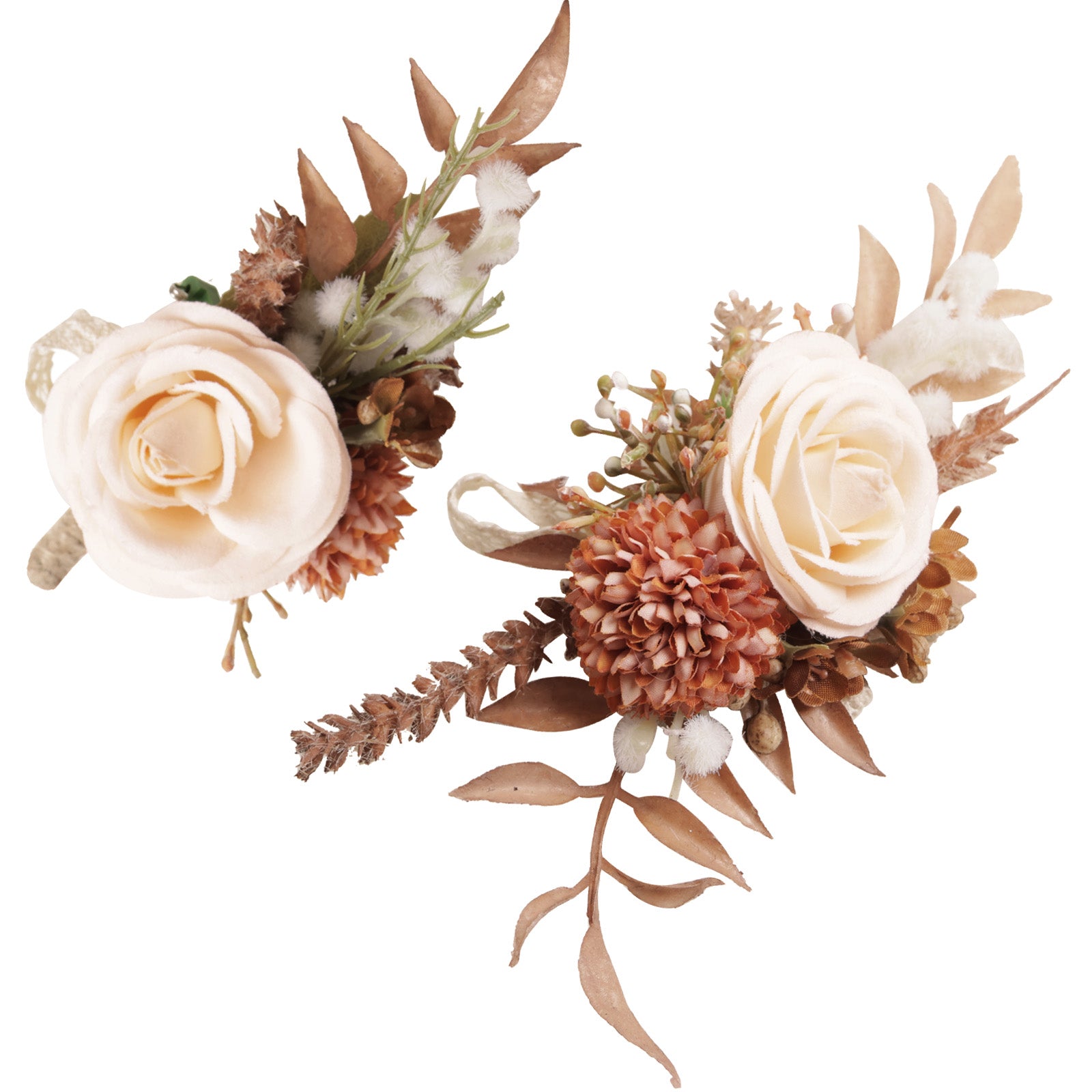 Simple Forest Künstliche Rose Handgelenk Corsage Boutonniere Set