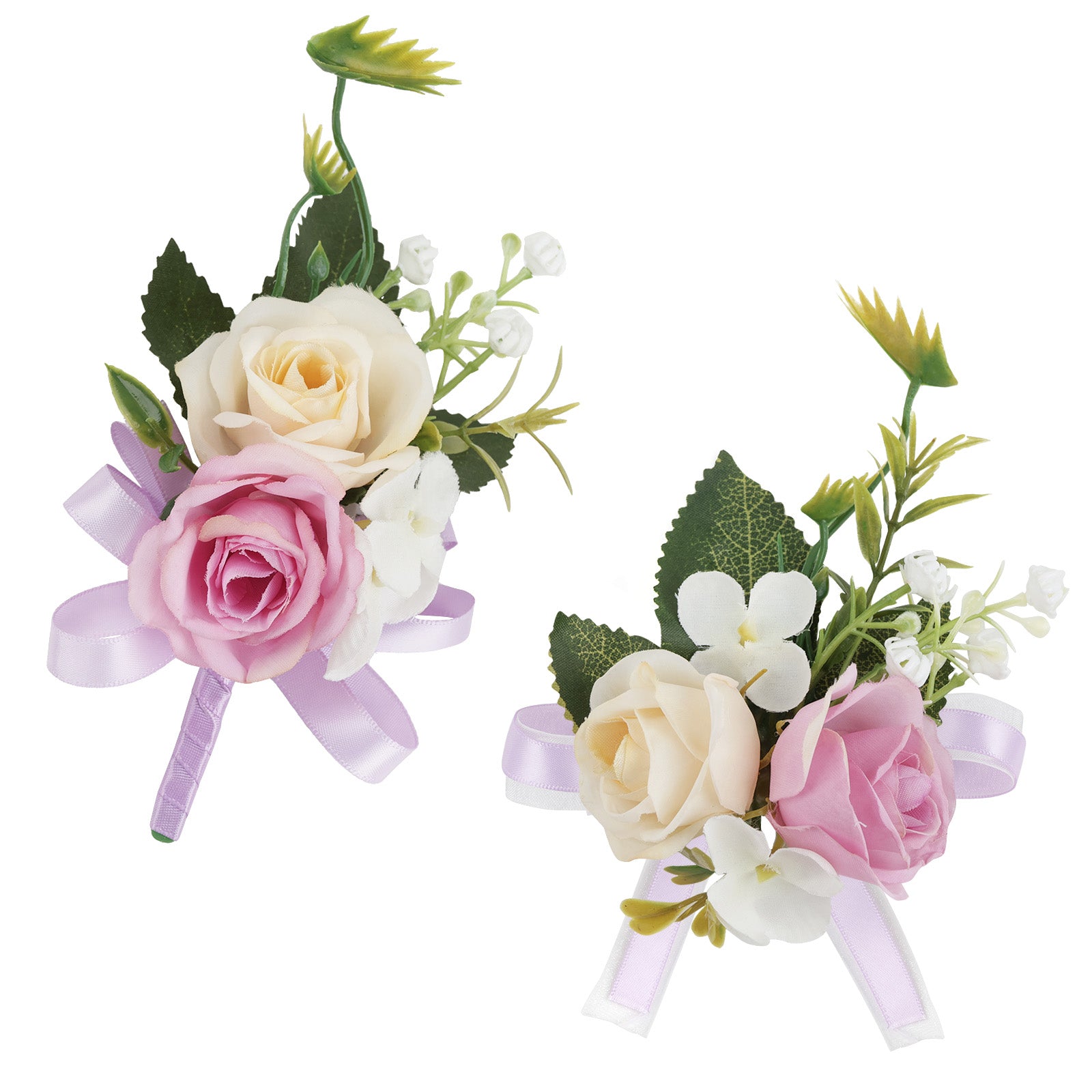 Simple Forest Künstliche Rose Handgelenk Corsage Boutonniere Set