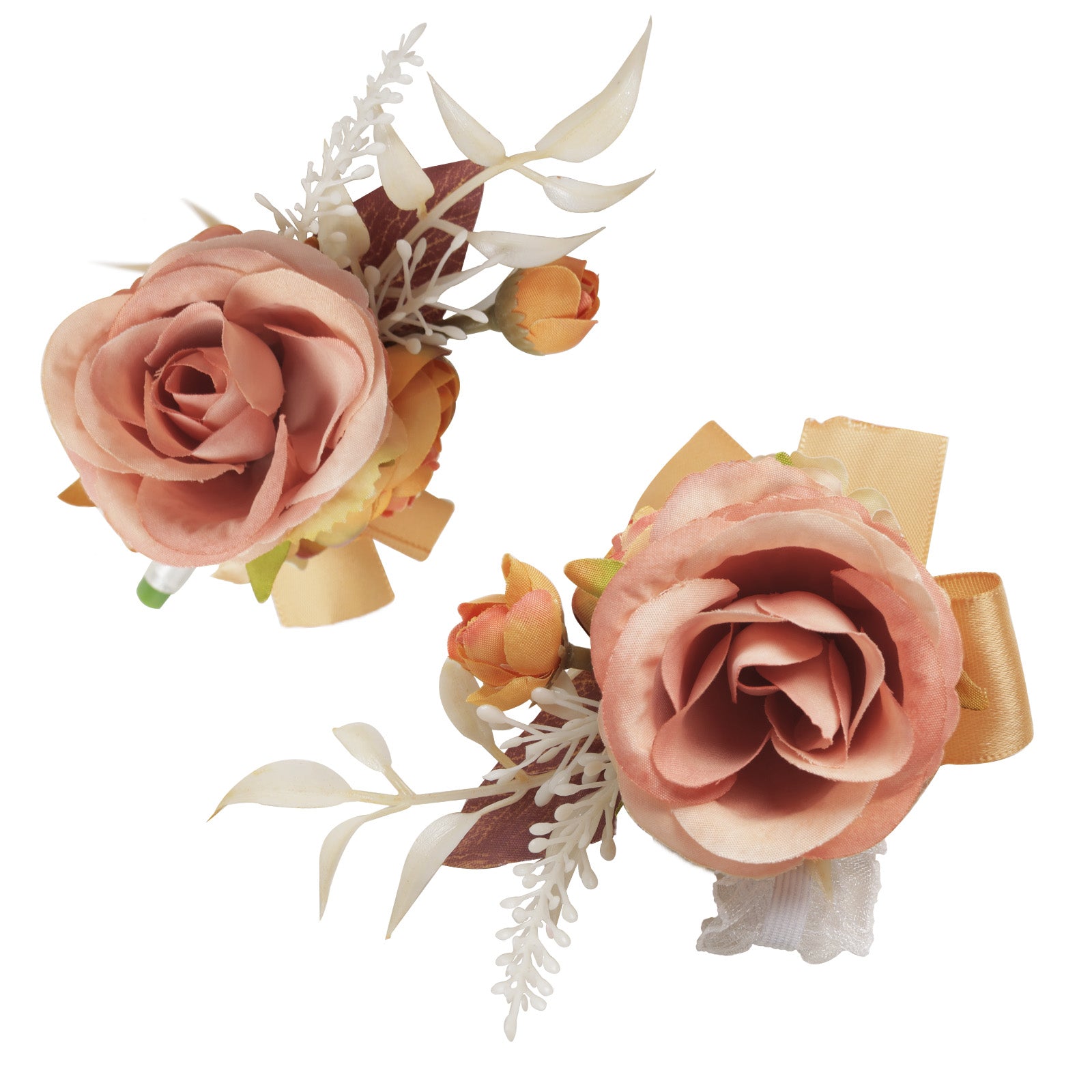 Simple Forest Künstliche Rose Handgelenk Corsage Boutonniere Set