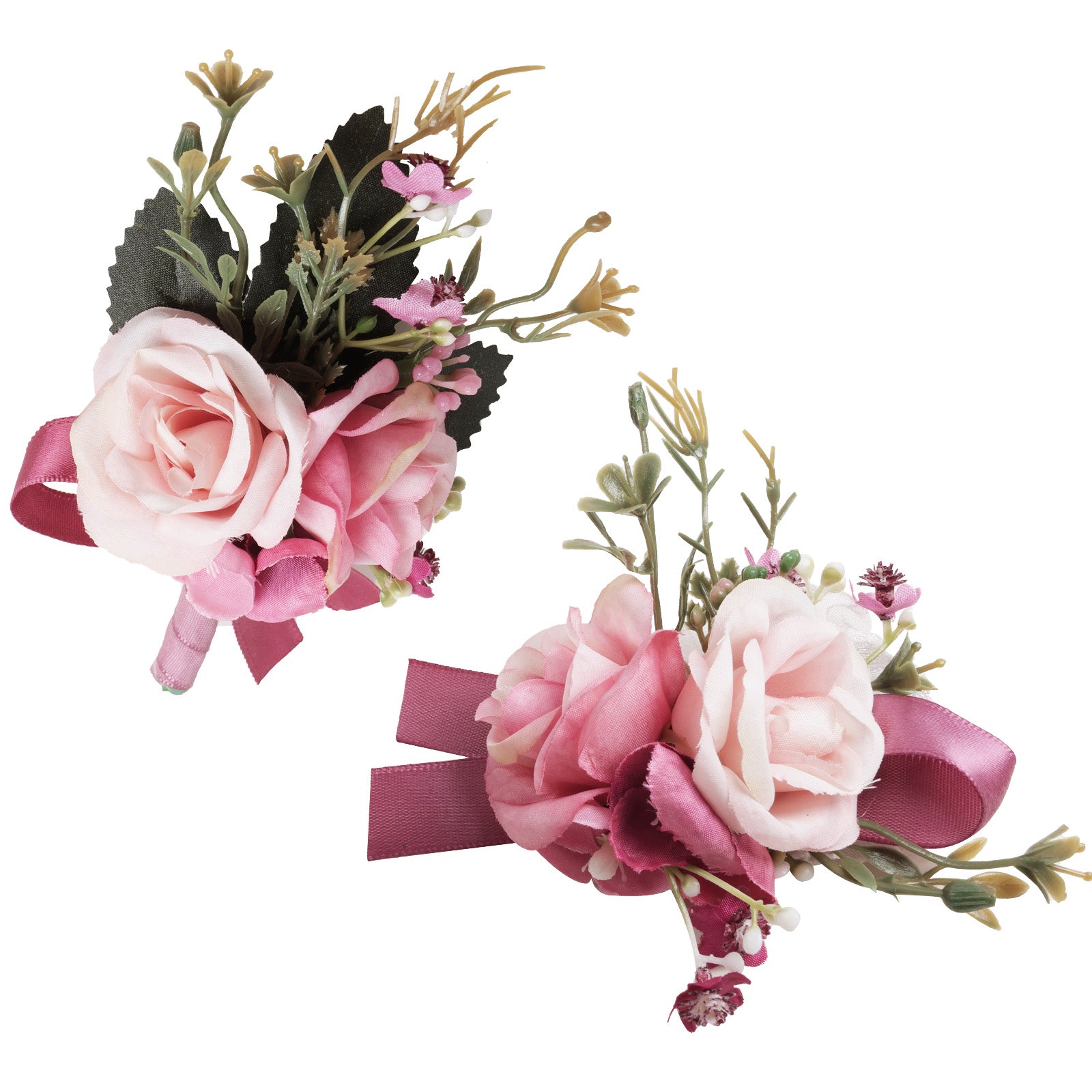 Simple Forest Künstliche Rose Handgelenk Corsage Boutonniere Set