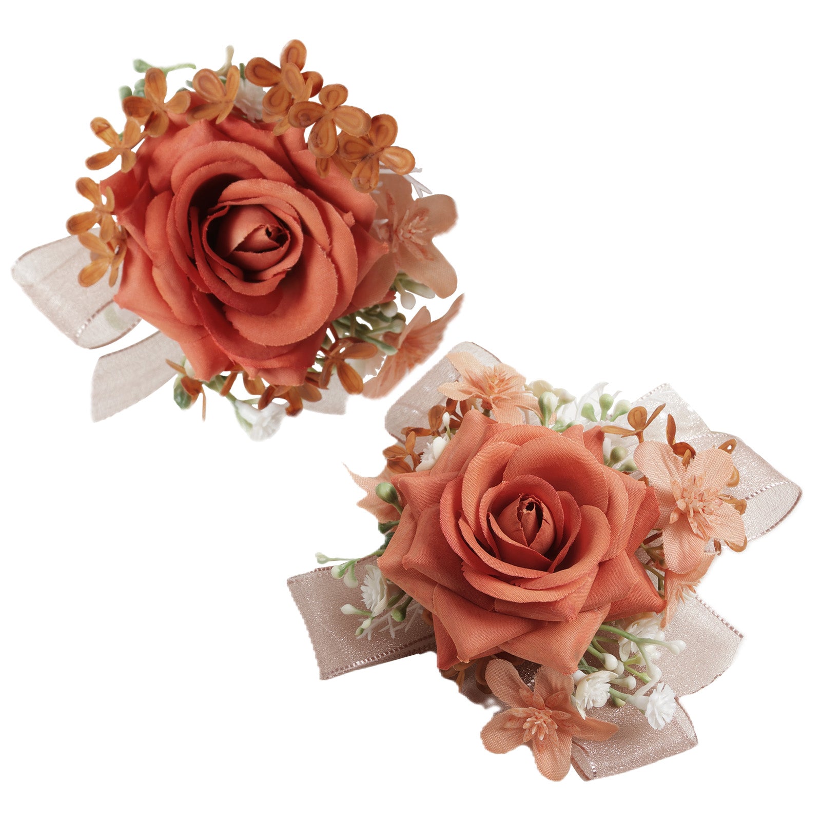Simple Forest Künstliche Rose Handgelenk Corsage Boutonniere Set