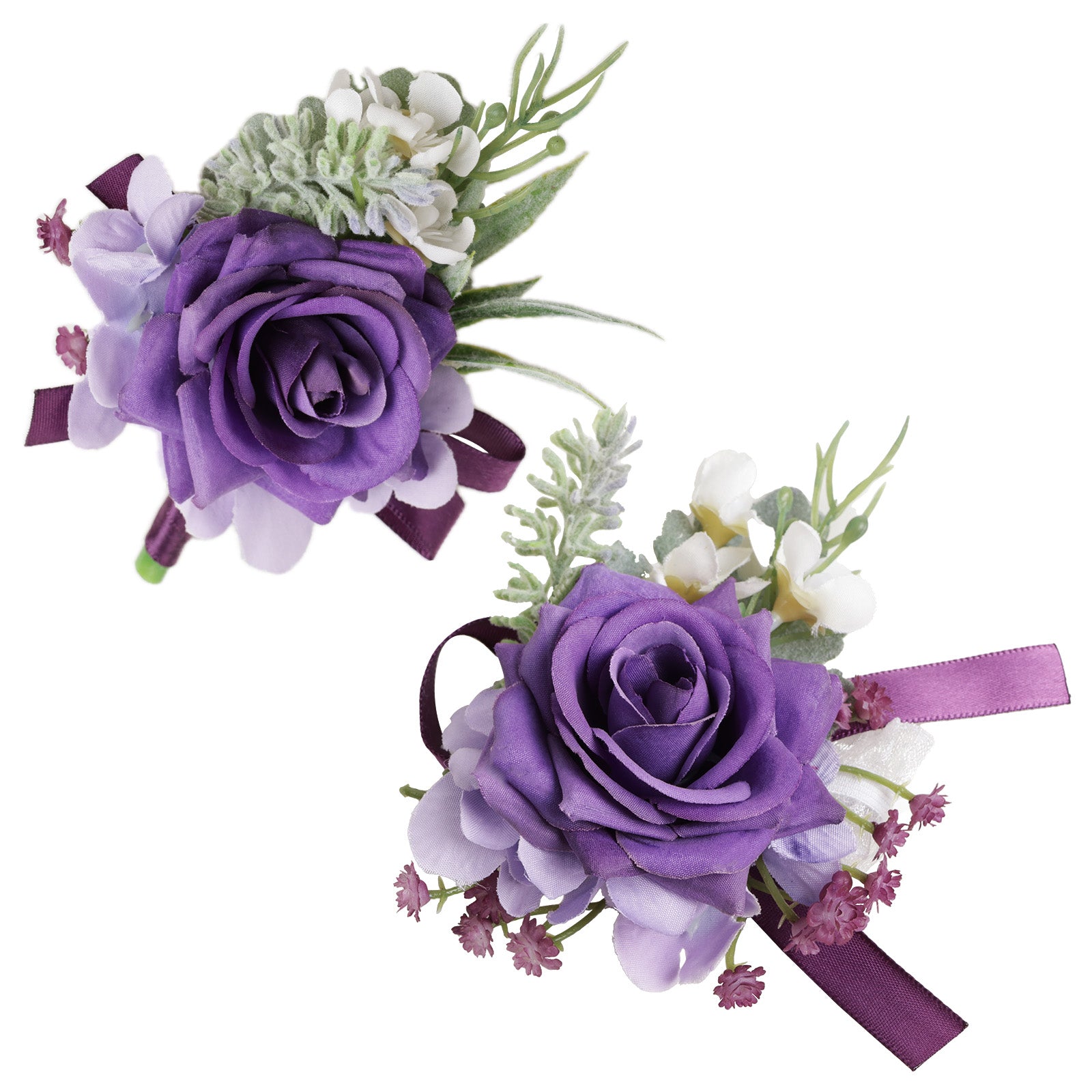Simple Forest Künstliche Rose Handgelenk Corsage Boutonniere Set