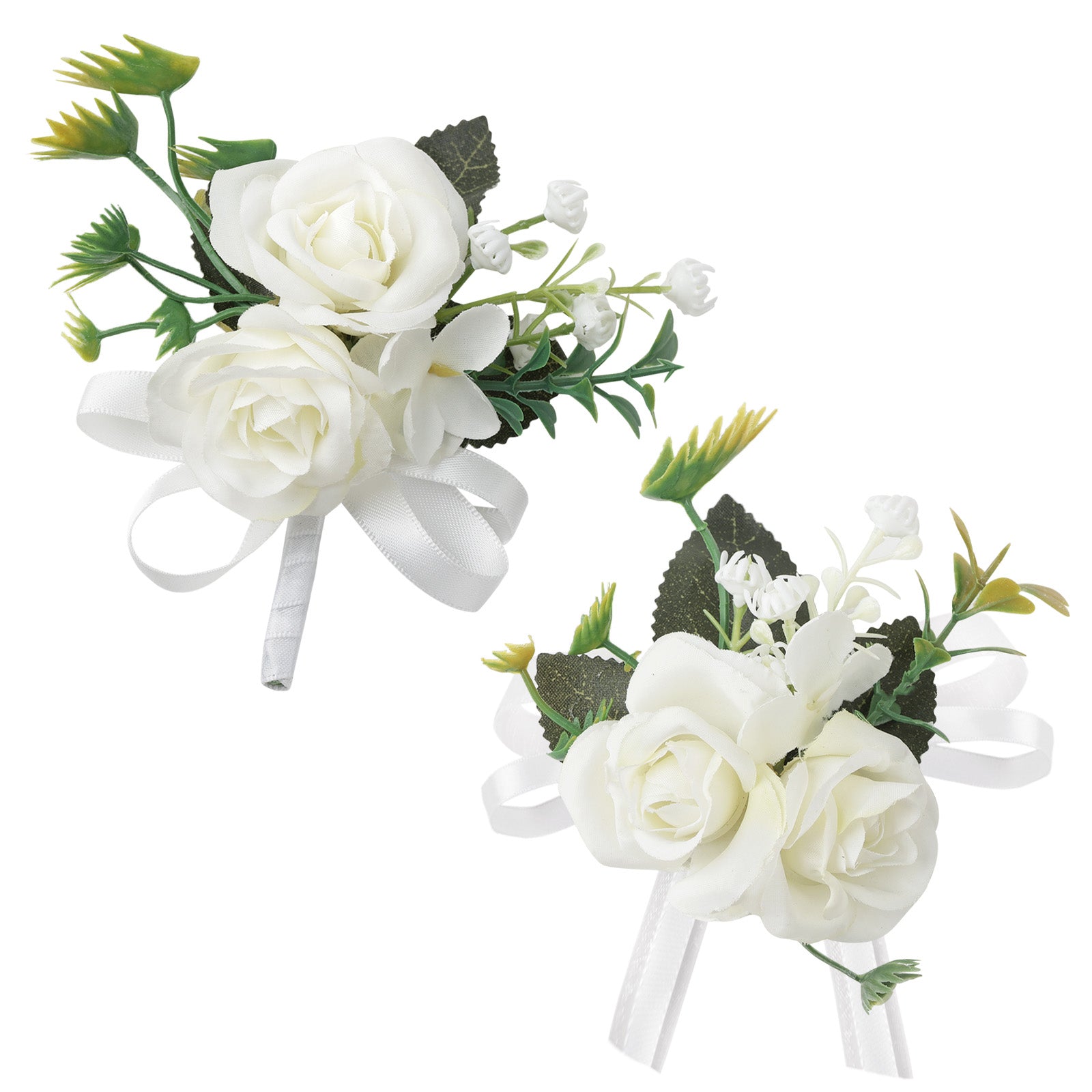Simple Forest Künstliche Rose Handgelenk Corsage Boutonniere Set