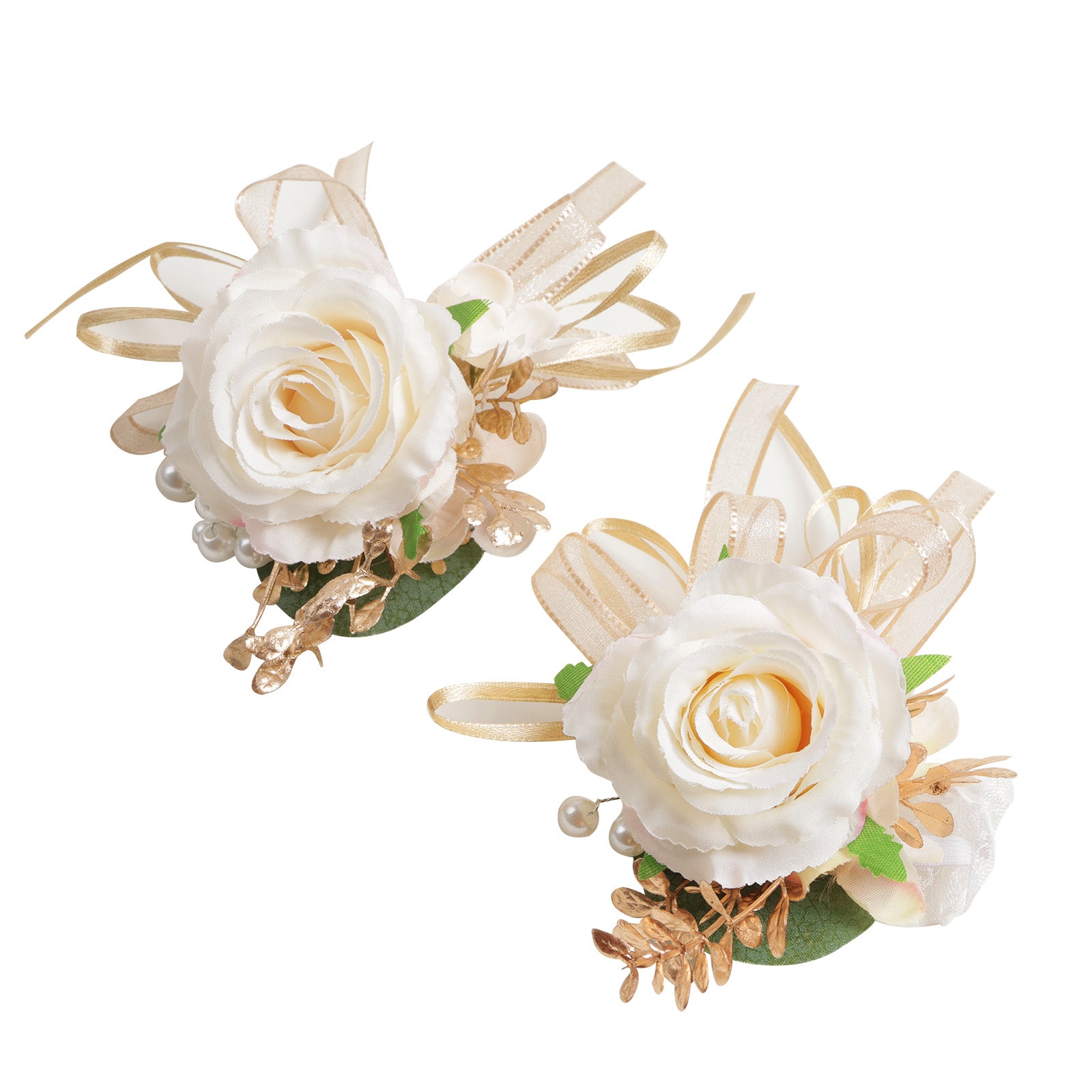 Simple Forest Künstliche Rose Handgelenk Corsage Boutonniere Set