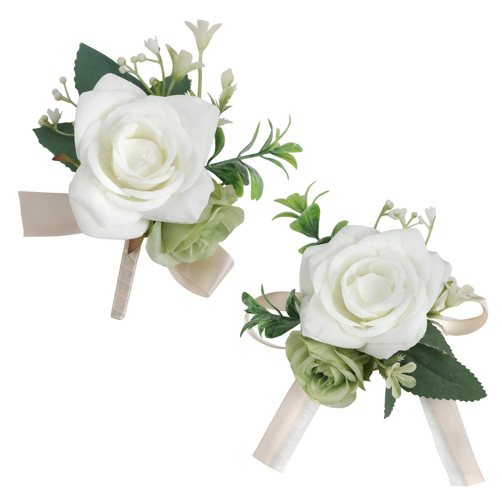 Simple Forest Künstliche Rose Handgelenk Corsage Boutonniere Set