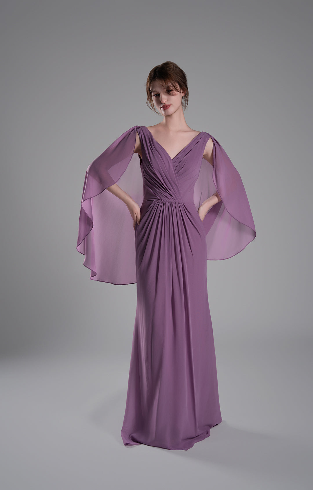 Size 4 Elegant Pleated Flowing Wedding Guests Dresses