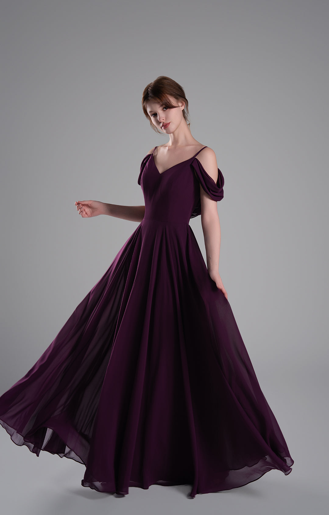 Chiffon A-line Maxi Bridesmaids Dresses(Size 4, various)