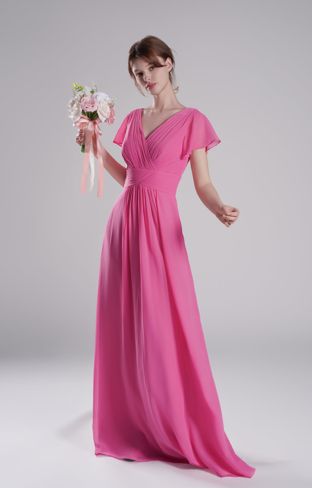 Chiffon A-line Maxi Bridesmaids Dresses(Size 4, various)